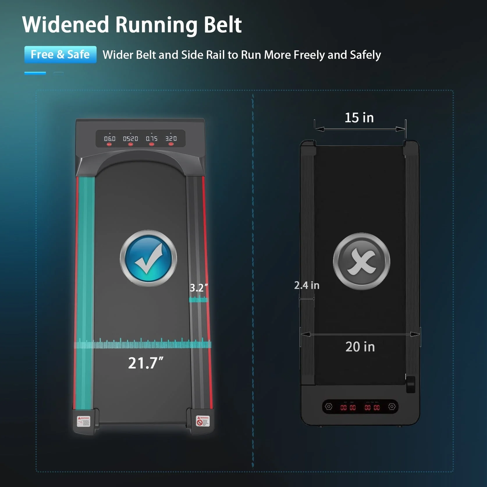 Elitezip Portable Jogging Treadmill with Walkingpad, Exercise Mini Treadmill for Home Office, Cardio Runner Machine, 2.5 Hp, 265 Lbs Weight Capacity, Electric Treadmills, Space Saving, Red