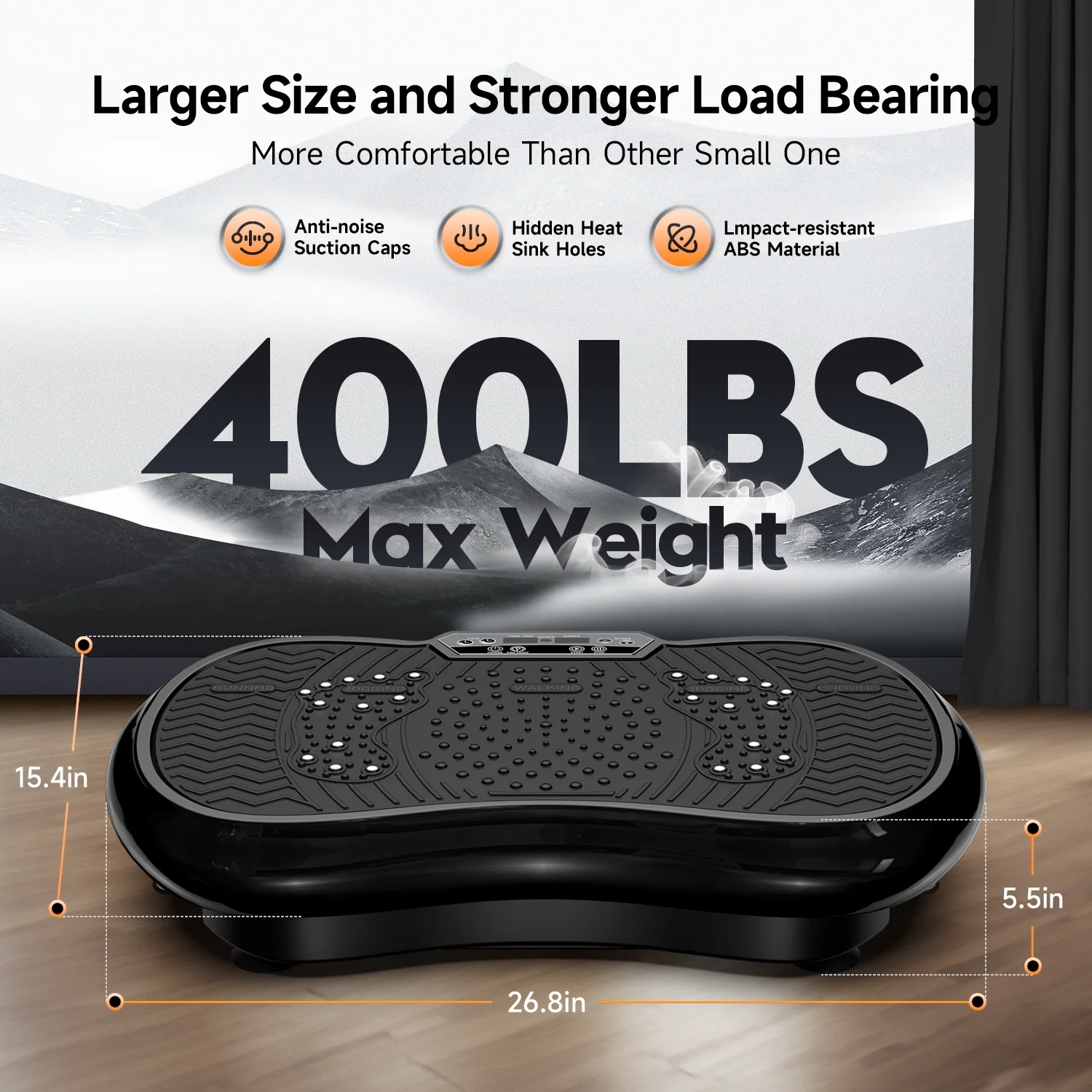 LNOW Full Body Vibration Plate Exercise Machine for Lymphatic Drainage, Muscle Toner with Bluetooth & Massage Pedals, Workout Vibration Platform for Home Fitness 400lbs