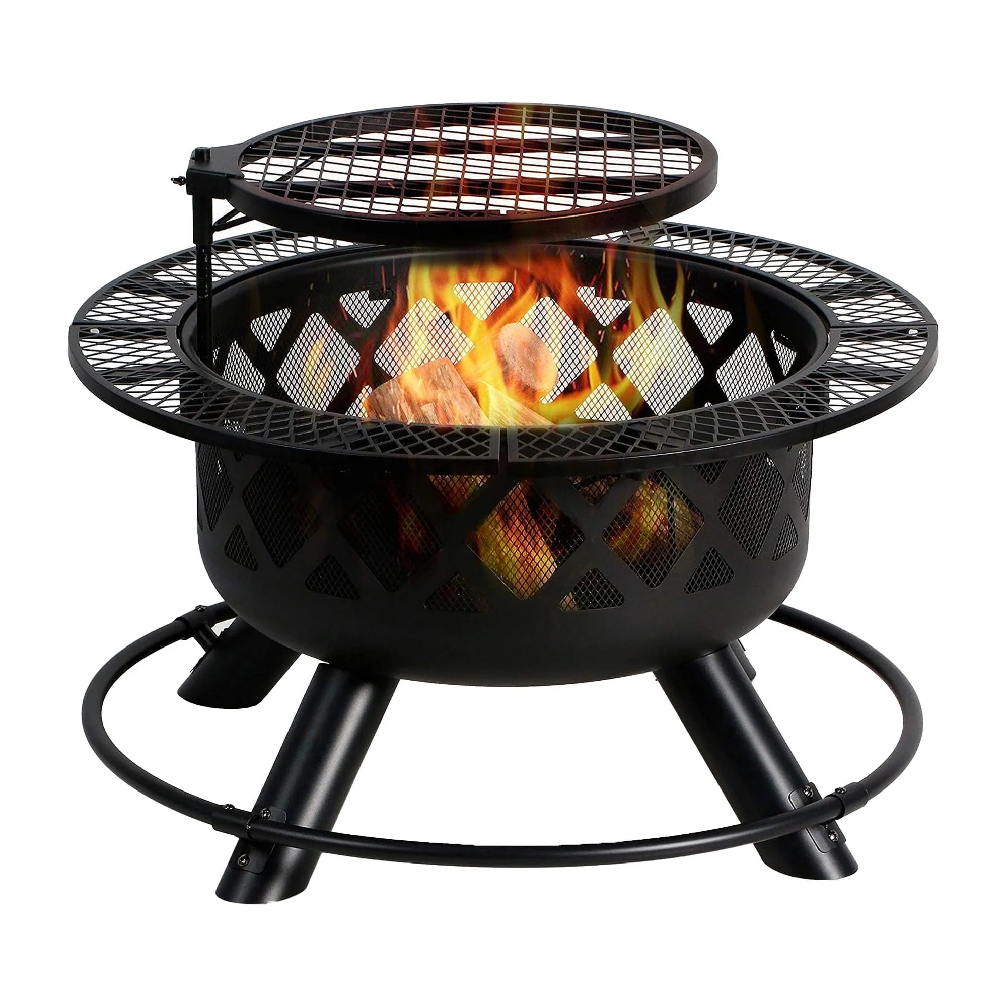 Four Seasons Courtyard Wood Burning Fire Pit Backyard Patio Fireplace