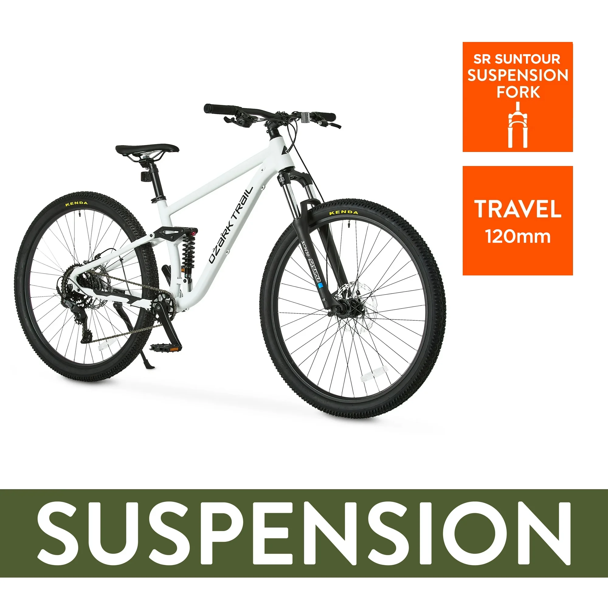 Ozark Trail FS.2 Slalom Full Suspension Mountain Bike, 29