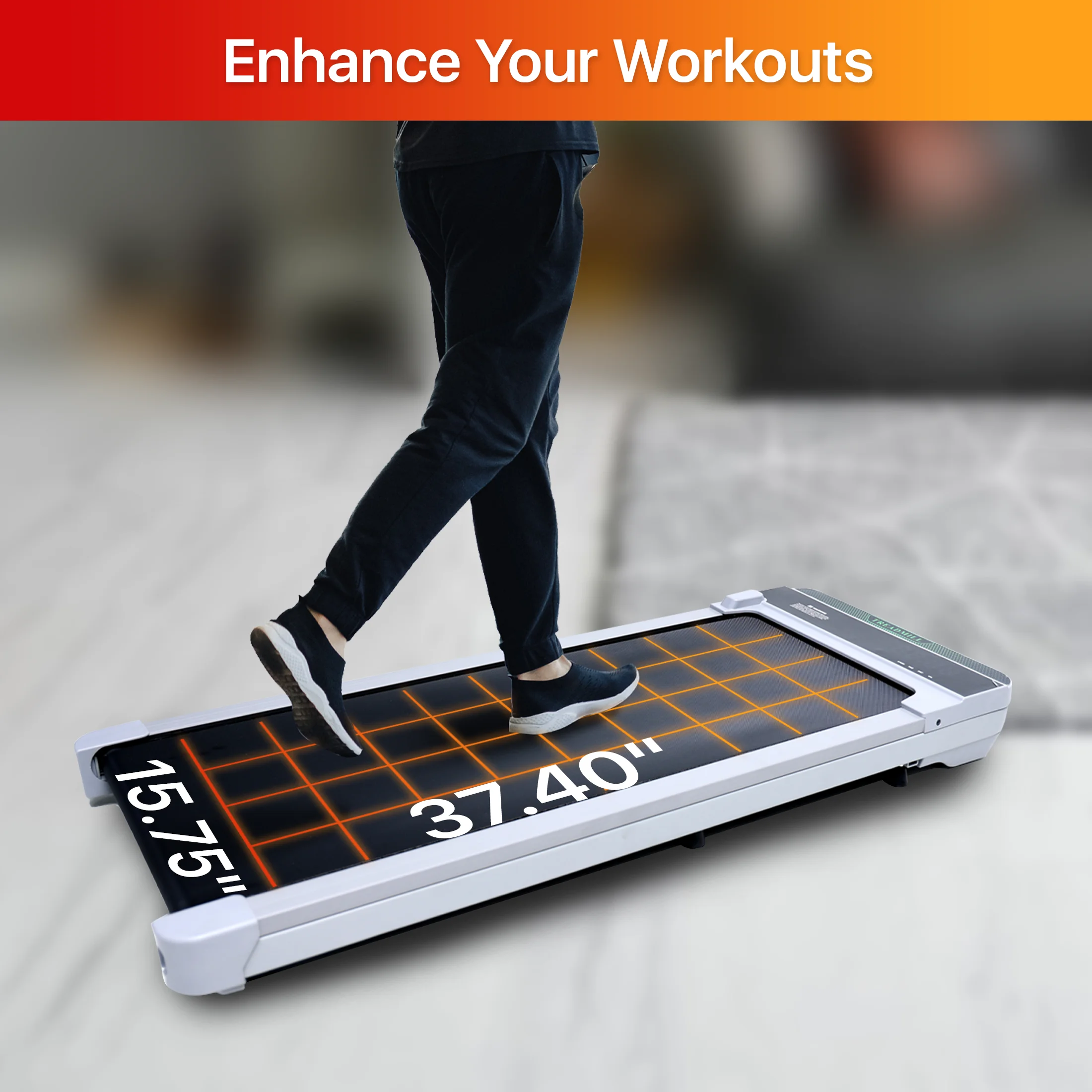 Cardio Flex Folding Treadmill Running Machine Dual Display Screen, 220 lbs. Capacity