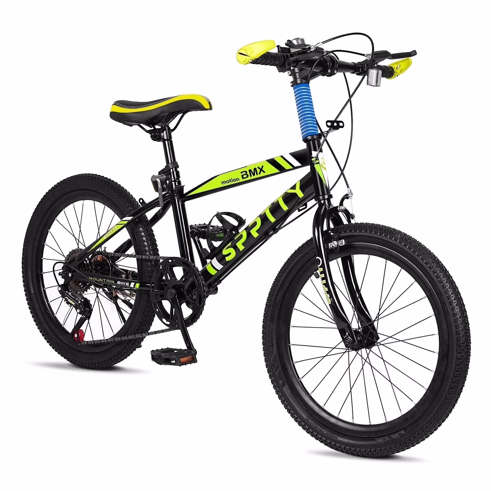 SPPTTY 20-24 inch Bike,6-Speed Mountain Bike for Men Women Boys Girls,Comfort Saddle,Blue