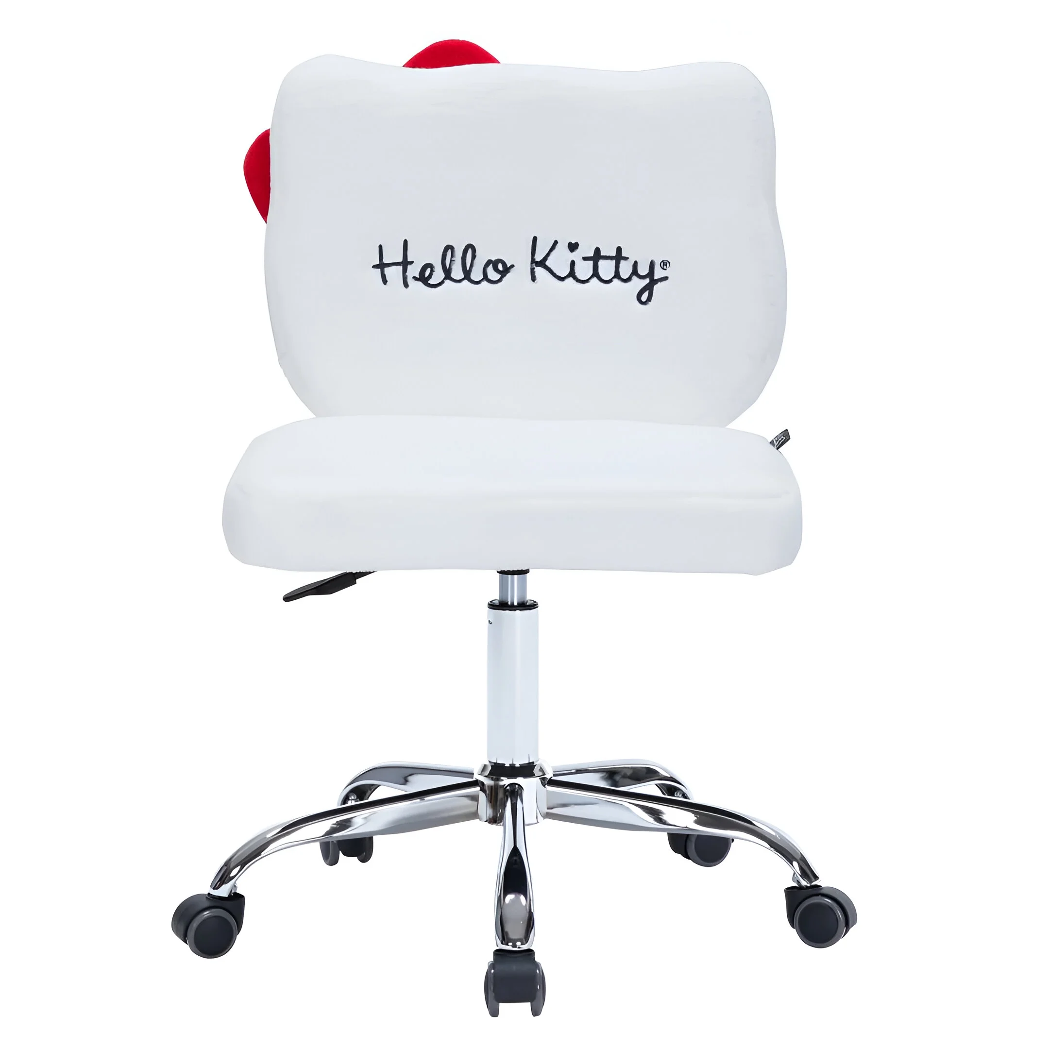Impressions Vanity Hello Kitty Teddy Swivel Vanity Chair, Desk Chair with Adjustable Height (White)