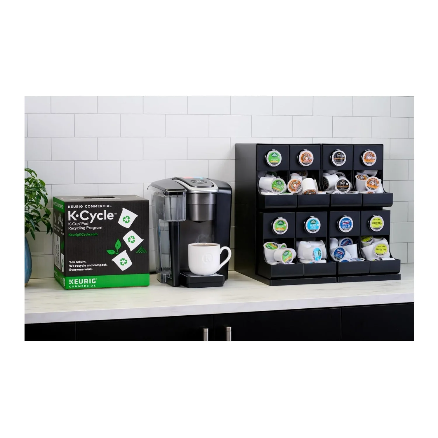 Keurig K-1550 Small Business Coffee Maker with Quiet Brew Technology, Strong Button, and 96 oz. Water Reservoir (Black)