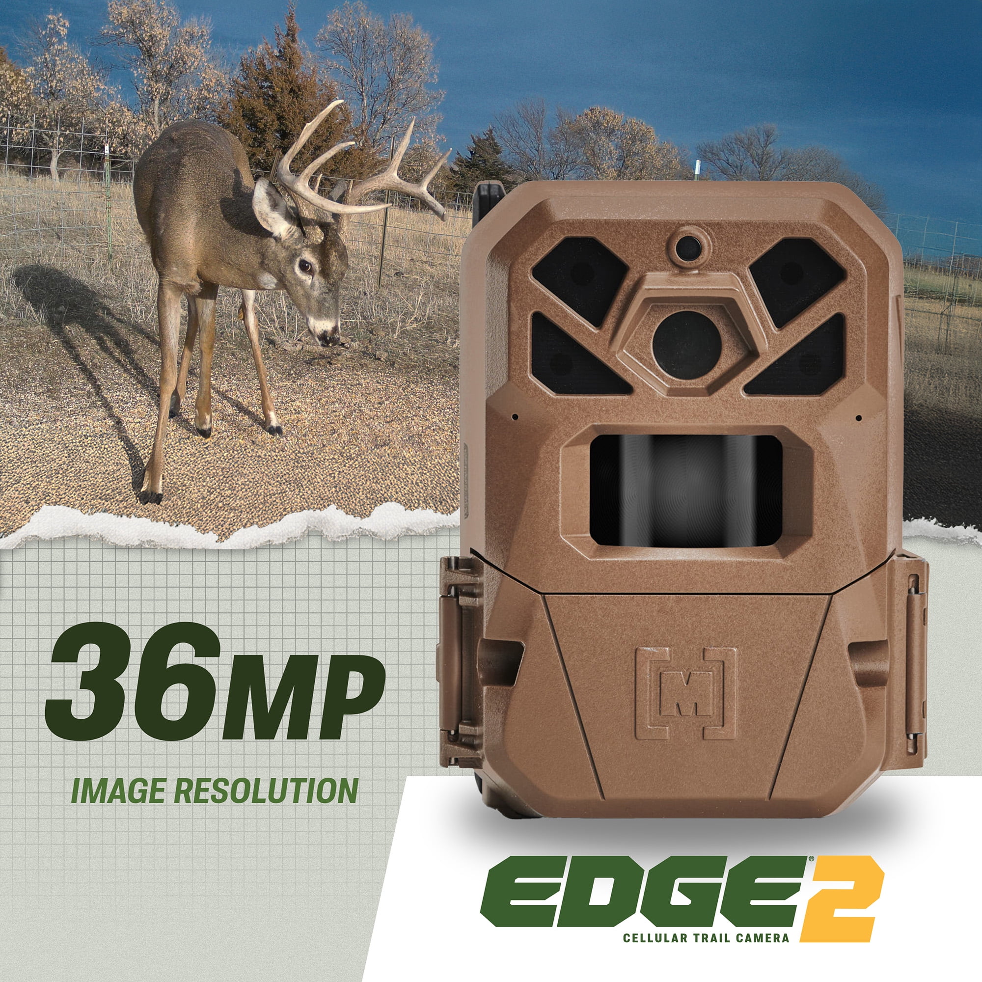 Moultrie Edge 2 Cellular Trail Camera (2PK) - 36MP photo, 1080p Video - Nationwide LTE - On Demand