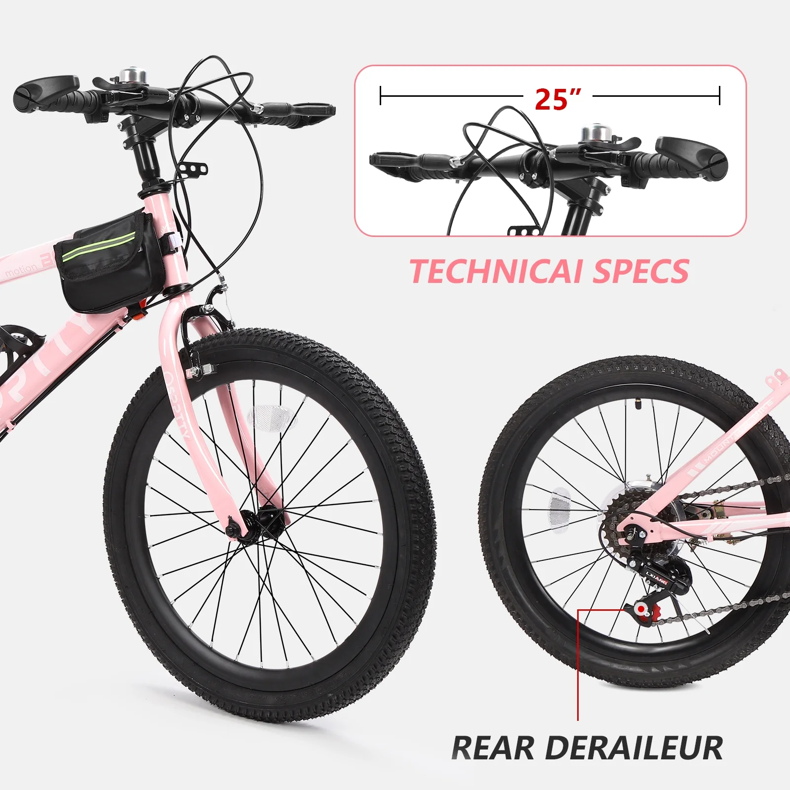 SPPTTY 20-24 inch Bike,6-Speed Mountain Bike for Men Women Boys Girls,Comfort Saddle,Blue