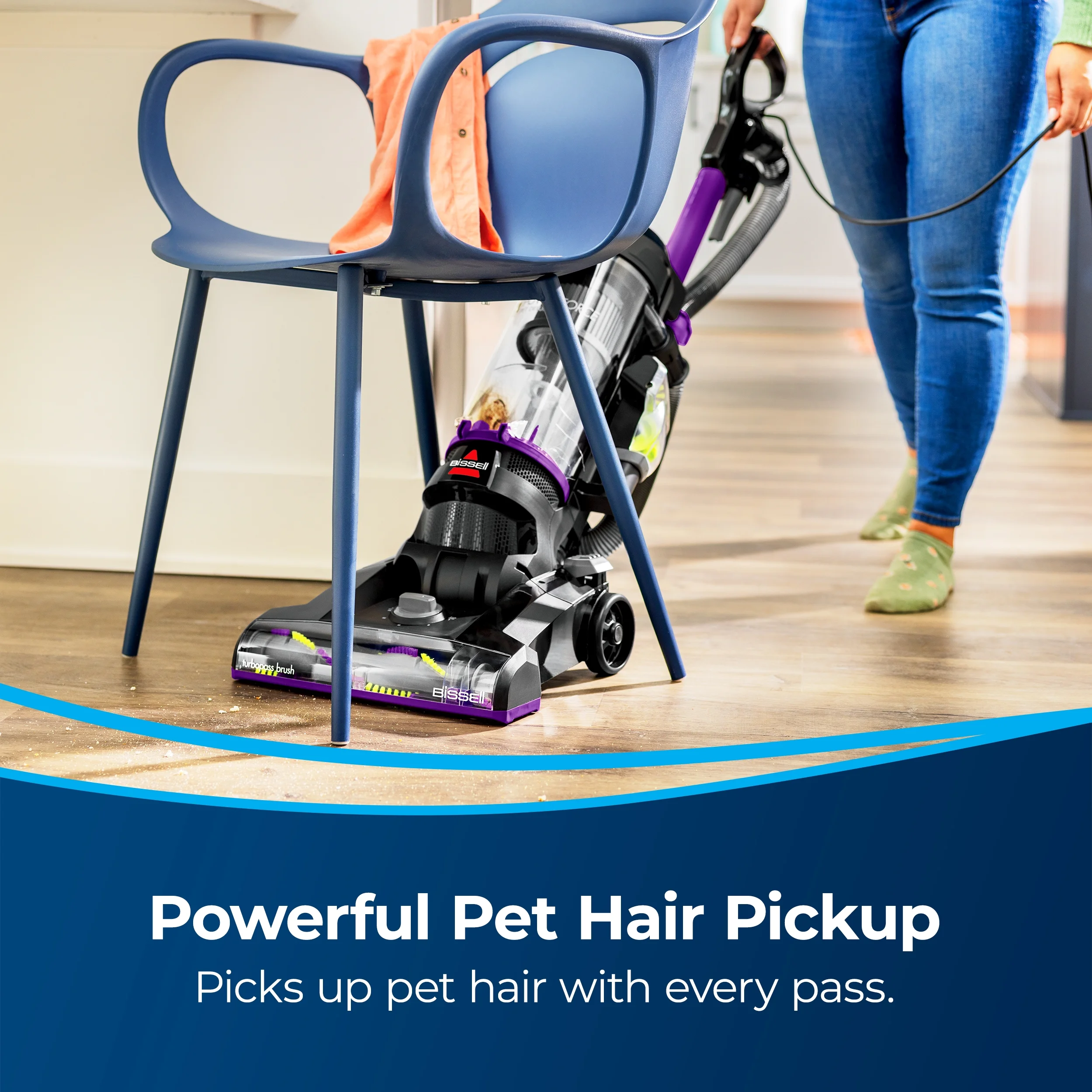 BISSELL Power Force Helix Pet Deluxe Bagless Upright Vacuum with Live Wand 3334