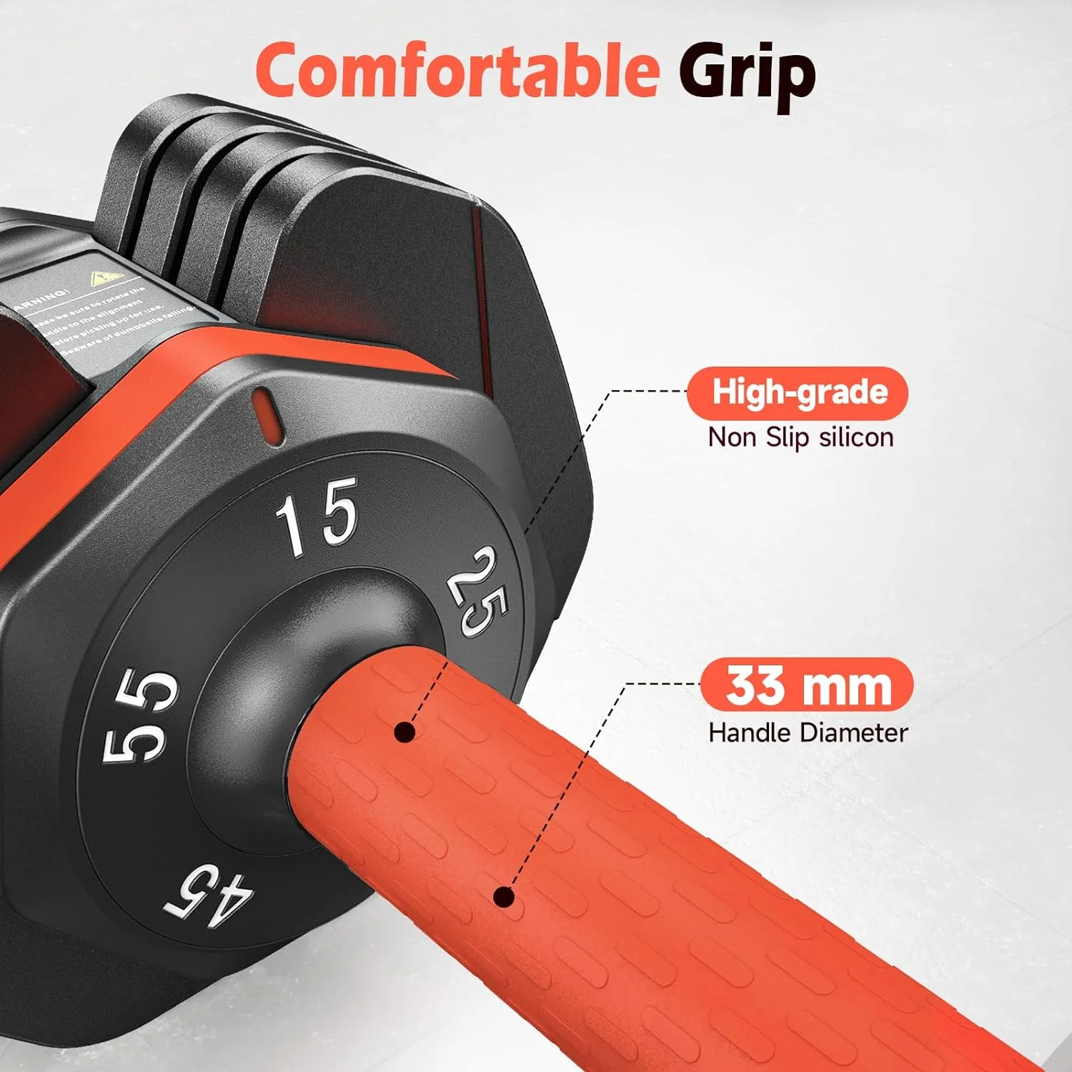 UPGO Adjustable Dumbbells, 70lbs Free Weight Set with Connector, 6 in1 Dumbbells Set as Barbell, Kettlebells, Push up Stand, Fitness Exercises for Home Gym Suitable Men/Women