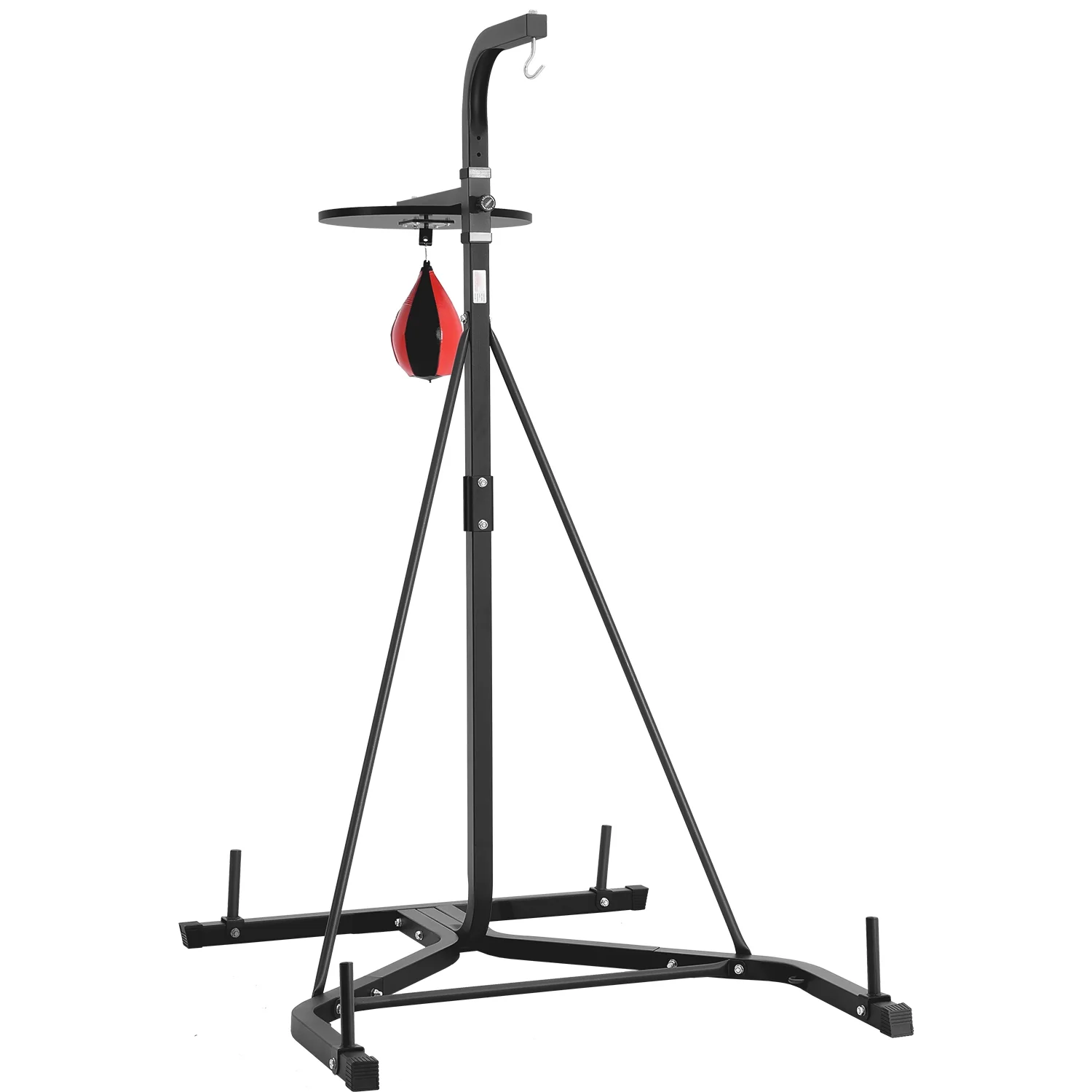KFFKFF Dual Function Punch Bag Stand, Robust Steel Exercise Gear, Modifiable Elevation for Boxing Bag and Speed Bag Stand, Independent Sandbag Frame, Can Support Up to 140 lbs