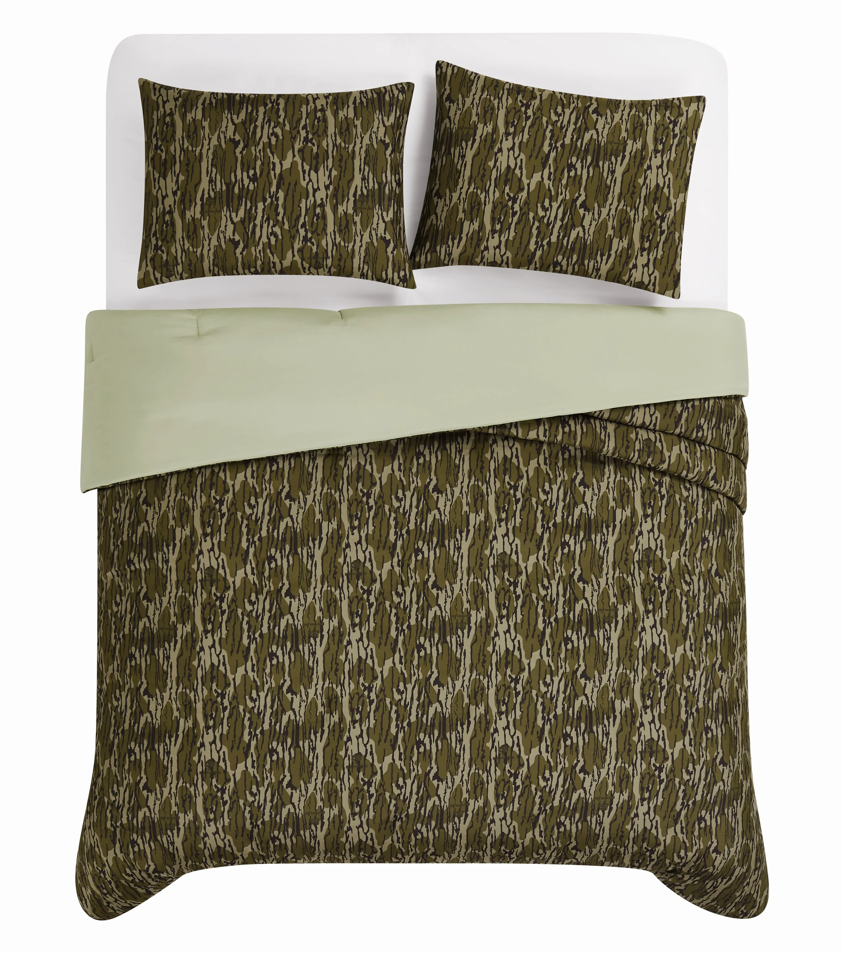 Mossy Oak® Bottomland® Microfiber 3-Piece Comforter Set, Full/Queen Microfiber Adult Bedding for Hunting Lodge or Cabin