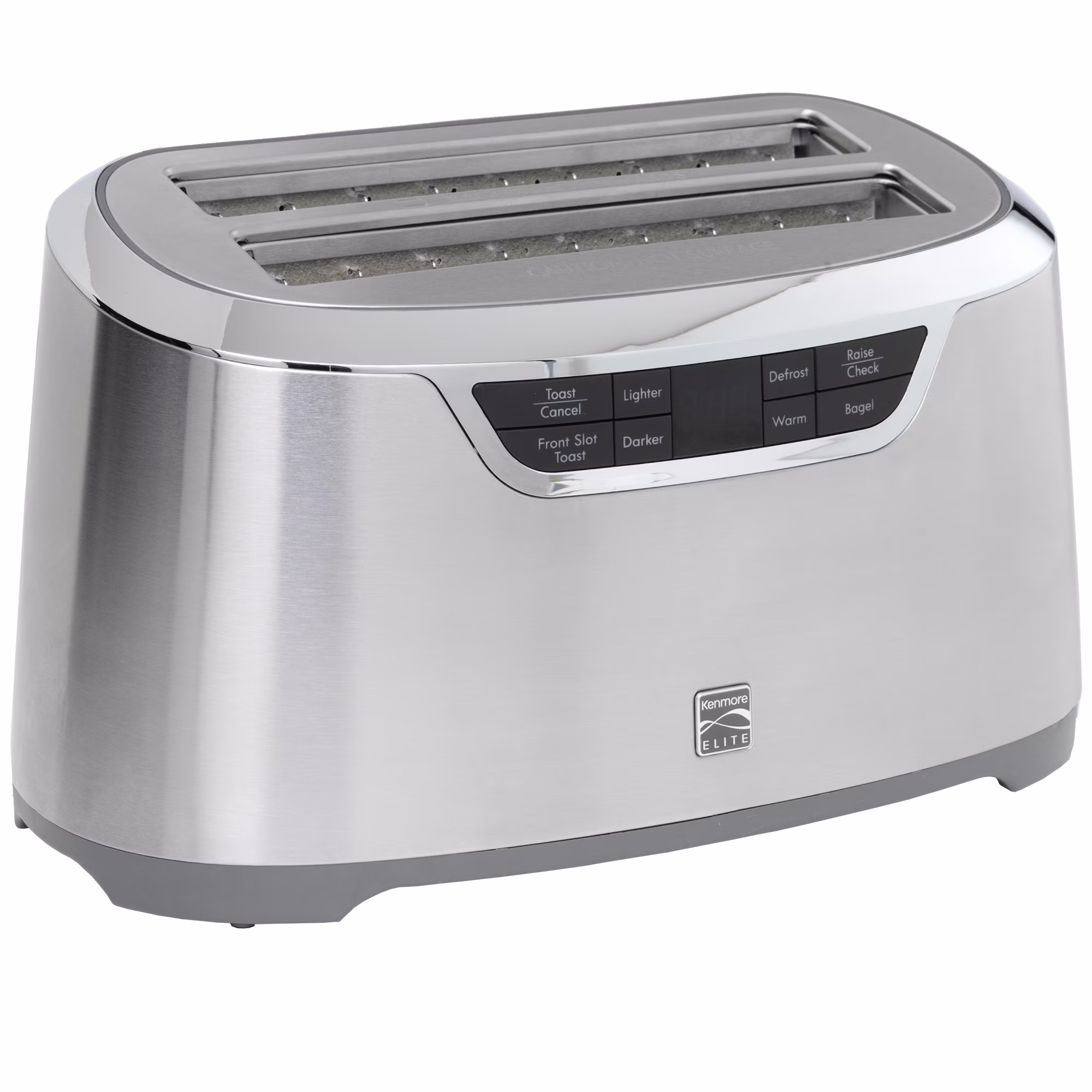 Kenmore Elite 4-Slice Toaster with Auto Lift, Long Slot, Stainless Steel, Digital Controls, Extra Wide Slots