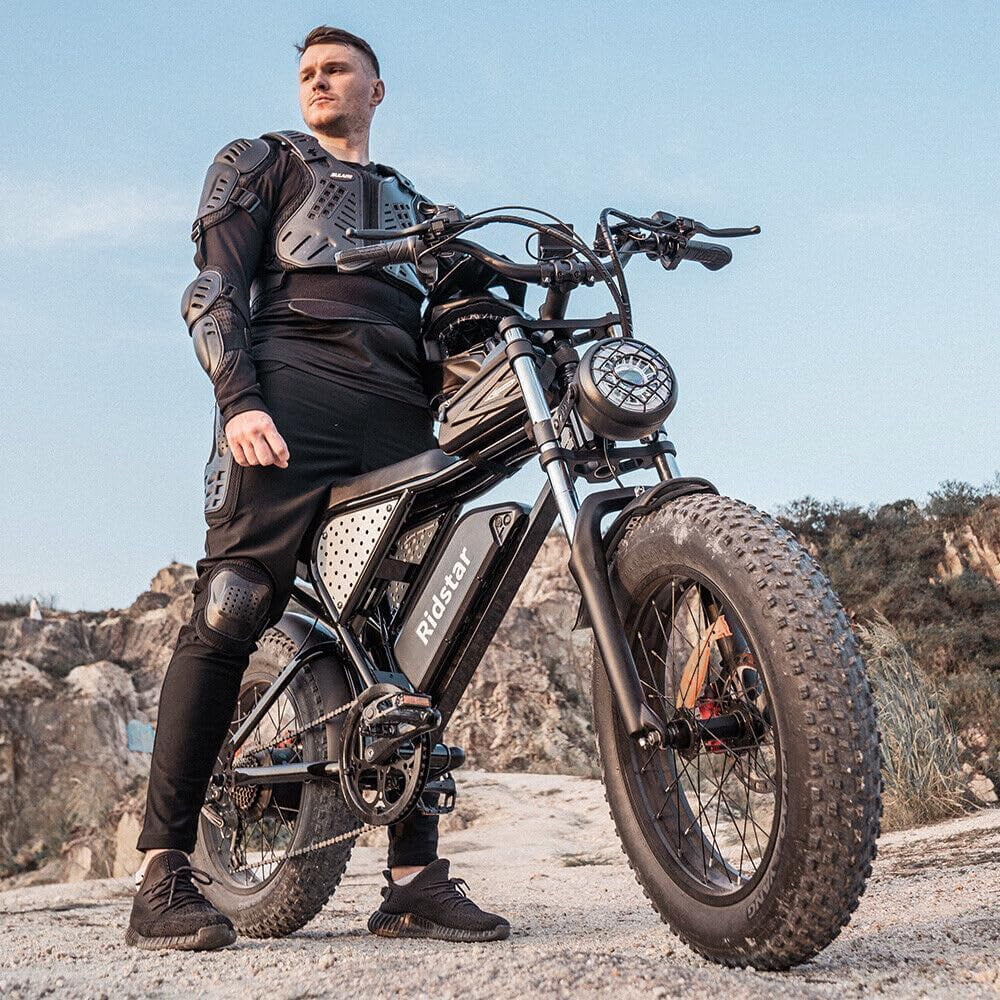 Ridstar Electric Bike for Adults,Peak 1500W 30MPH,48V 15.6Ah Electric Bicycle,Full Suspension Mountain Bike UL2849