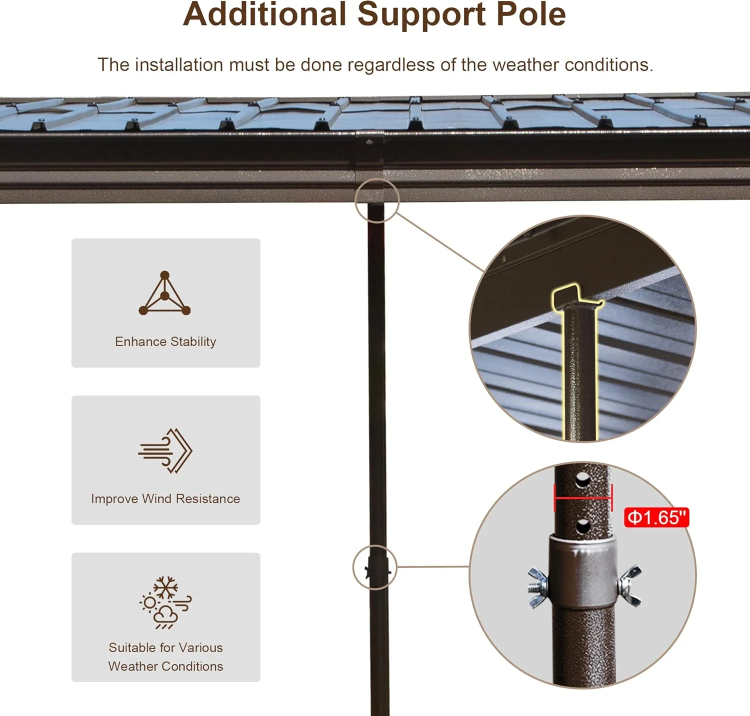Domi Outdoor Living 10' x 12' Hardtop Lean-to Gazebo, Wall-Mounted with Galvanized Steel Roof Wall Pergola with Aluminum Frame, Curtains and Netting, for Patio, Deck, Garden, Backyard