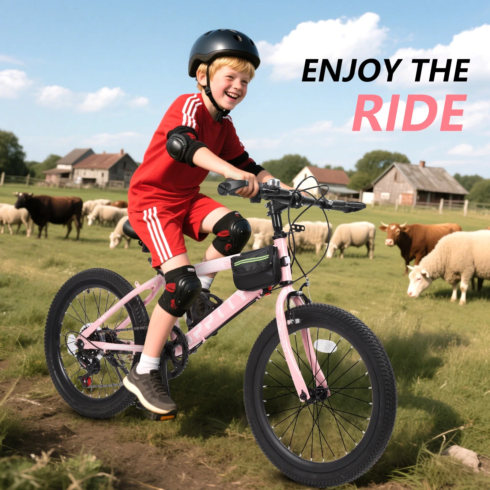 SPPTTY 20-24 inch Bike,6-Speed Mountain Bike for Men Women Boys Girls,Comfort Saddle,Blue