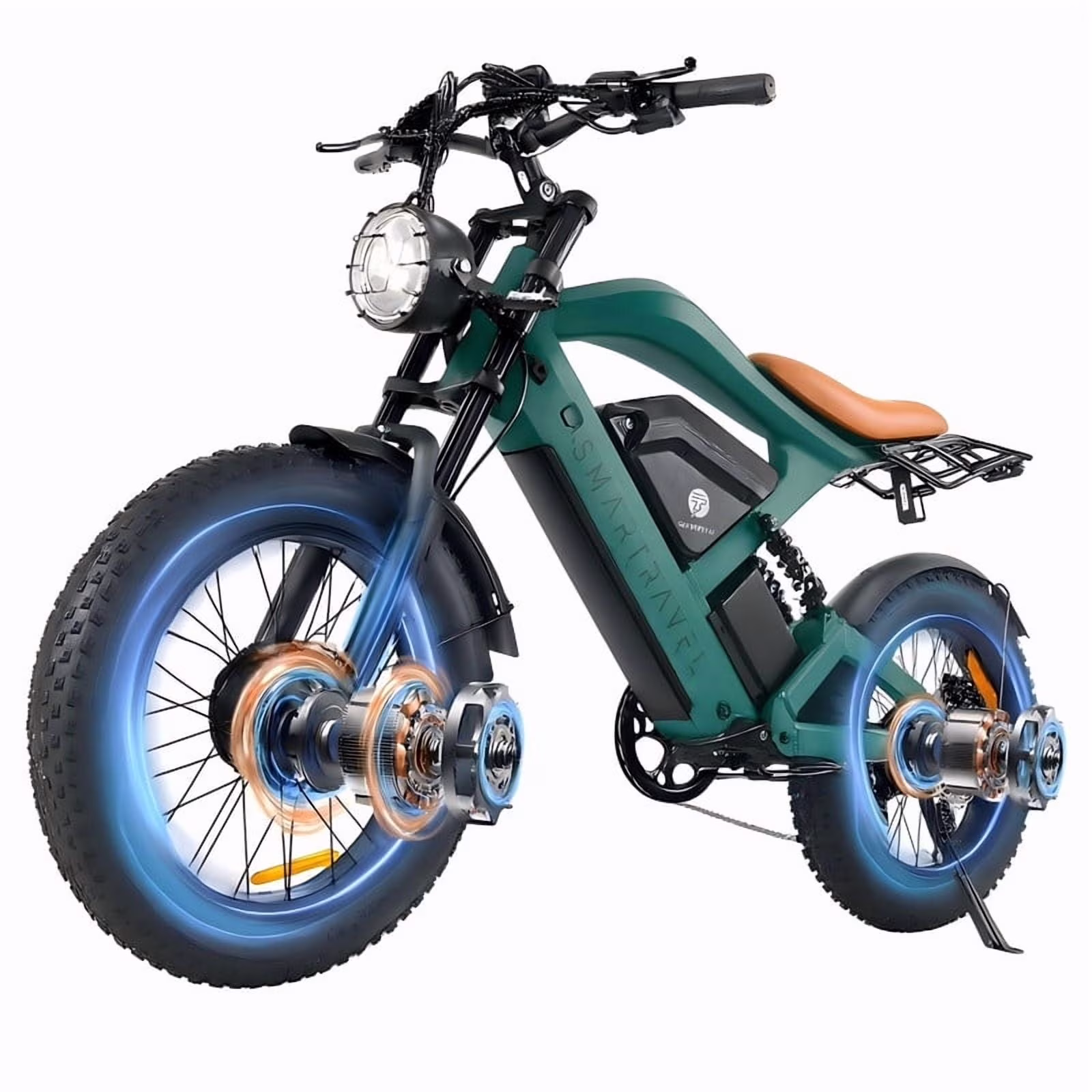 3000W(Peak) Motor 35MPH SMARTRAVEL ST202 Electric Dirt Bike for Adults,52V50AH Dual Battery Ebike, 92+ Miles Range,20