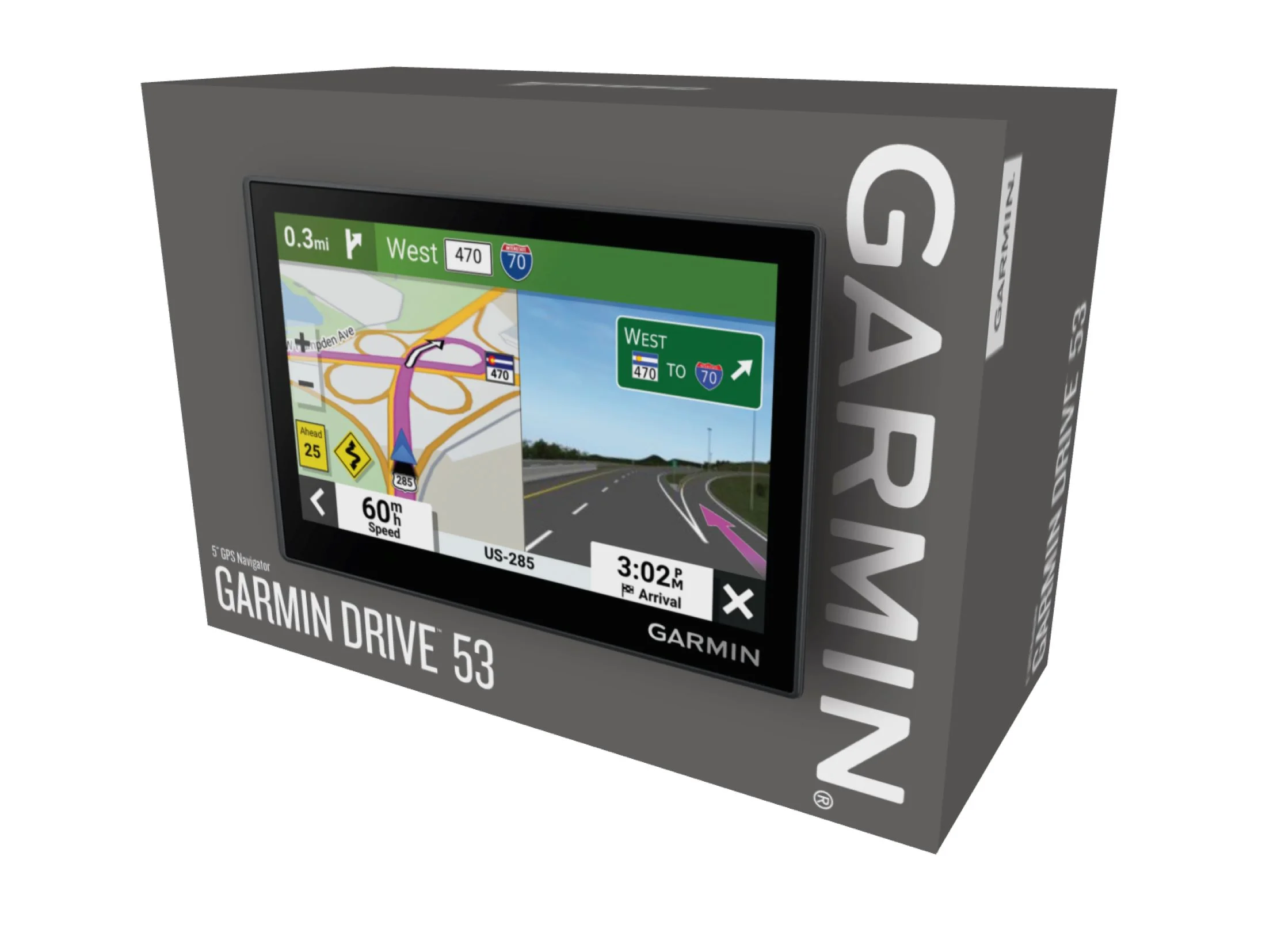 Garmin Drive? 53 EX GPS Navigator, High-Resolution Touchscreen, Simple On-Screen Menus and Easy-To-See Maps, Driver Alerts