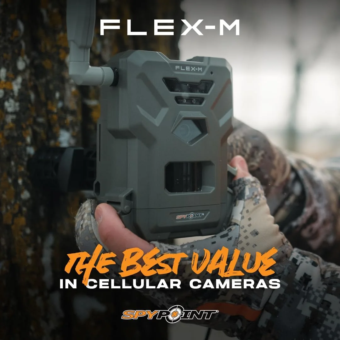 SPYPOINT Flex-m Twin Pack Cellular Trail Camera �C Hunting Trail Monitor with GPS, Night Vision, Dual-Sim LTE, IP65 Water-Resistant