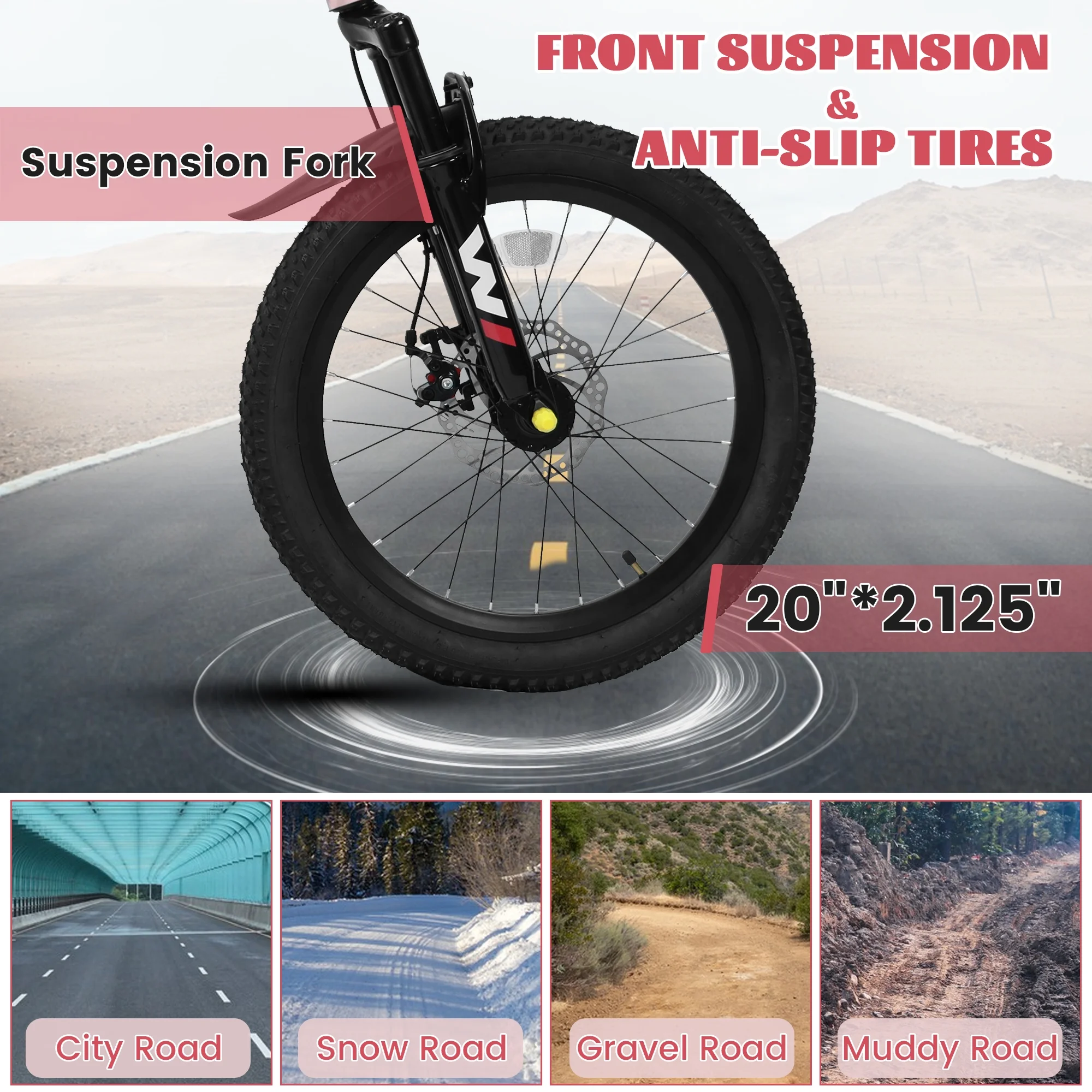 Kids' Bicycles 20 Inch Mountain Bike For Boys Girls Ages 5-10, 7 Speed Mtb Summer Travel Birthday Gifts Children Bicycles