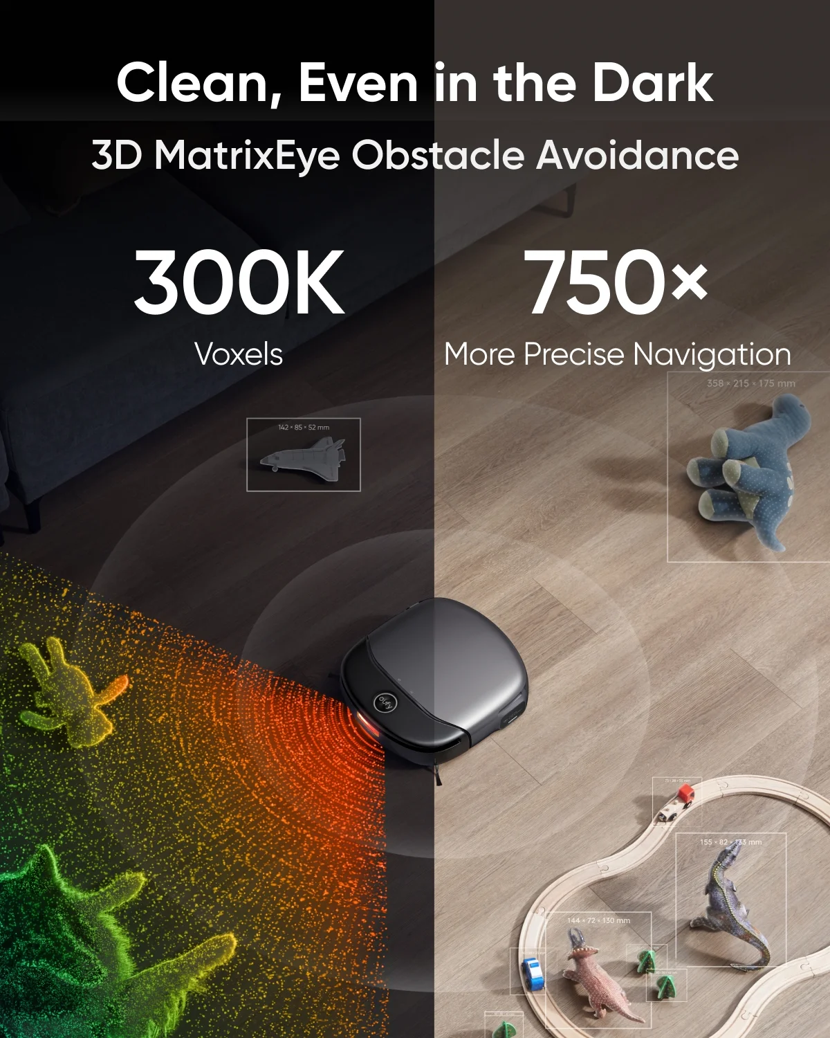 eufy Robot Vacuum Omni S1 Pro with All-in-One Station, Always Clean Mop, 8000 Pa Suction, Obstacle Avoidance, Auto Mop Washing & Drying, Self-Emptying