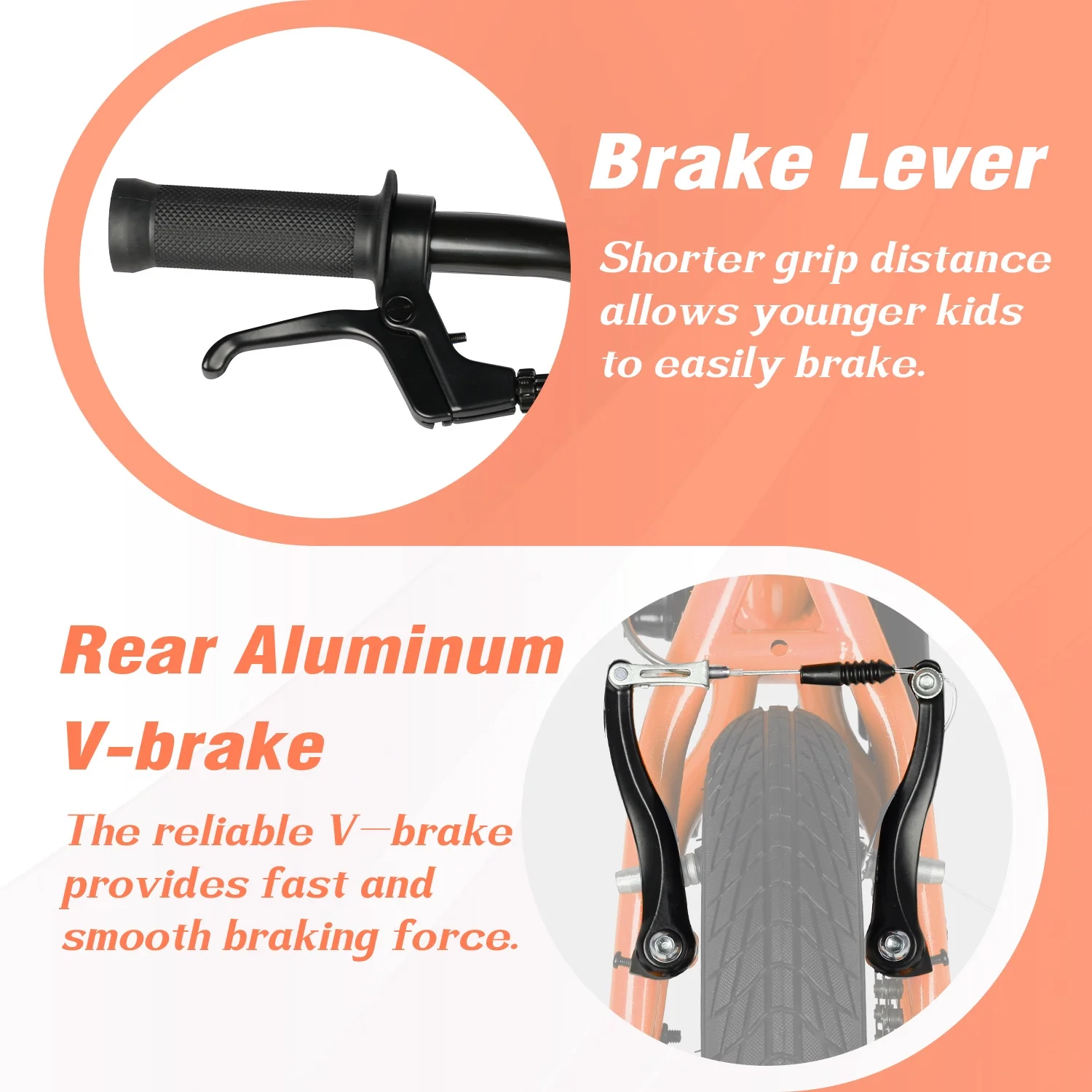 Glerc 14 Inch Little Kids Bike BMX Style Bicycle with Training Wheels Coaster Brake for 3 4 5 Years Old Boys Girls, Blue