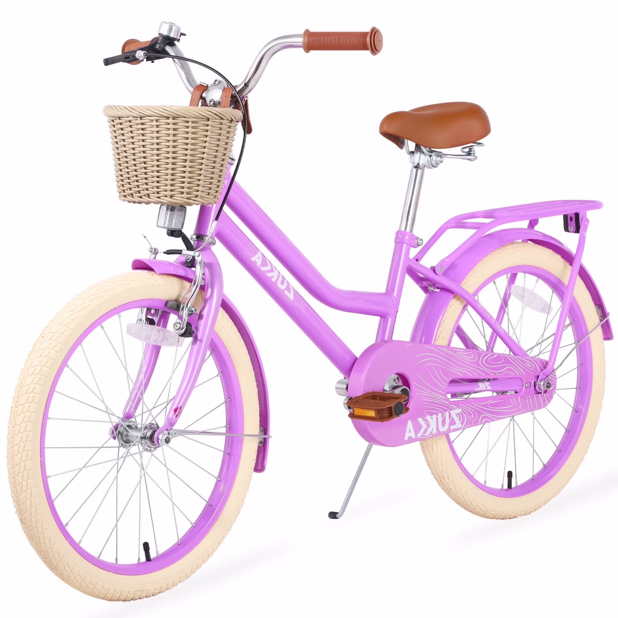 Girls Bike with Basket for Kids 7-10, 20