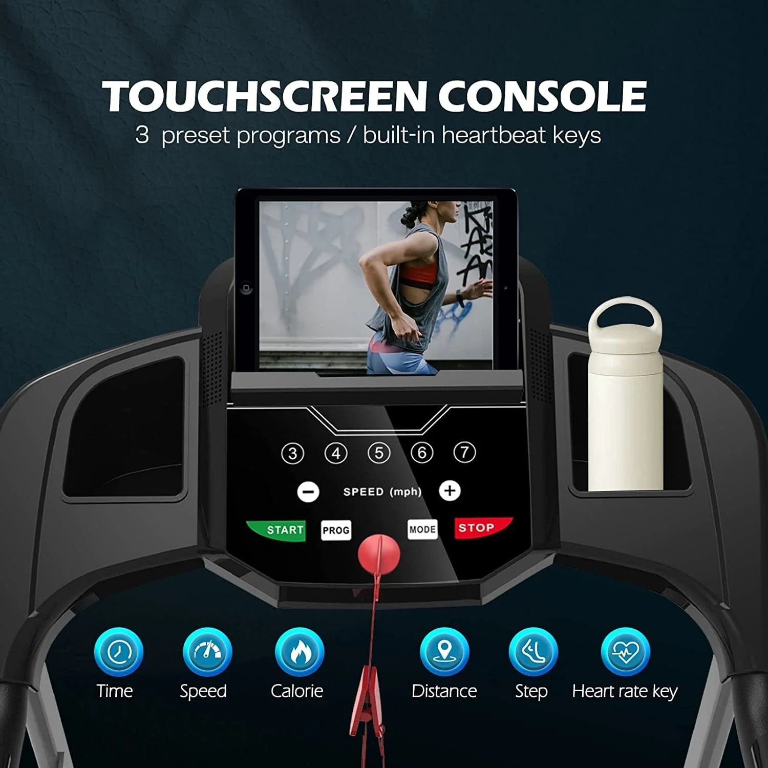 Clearance! FYC Folding Treadmill for Home 1.5HP Foldable Treadmill Slim Compact Running Machine Portable Electric Treadmill Workout Exercise for Small Apartment Home Gym Fitness Jogging Walking