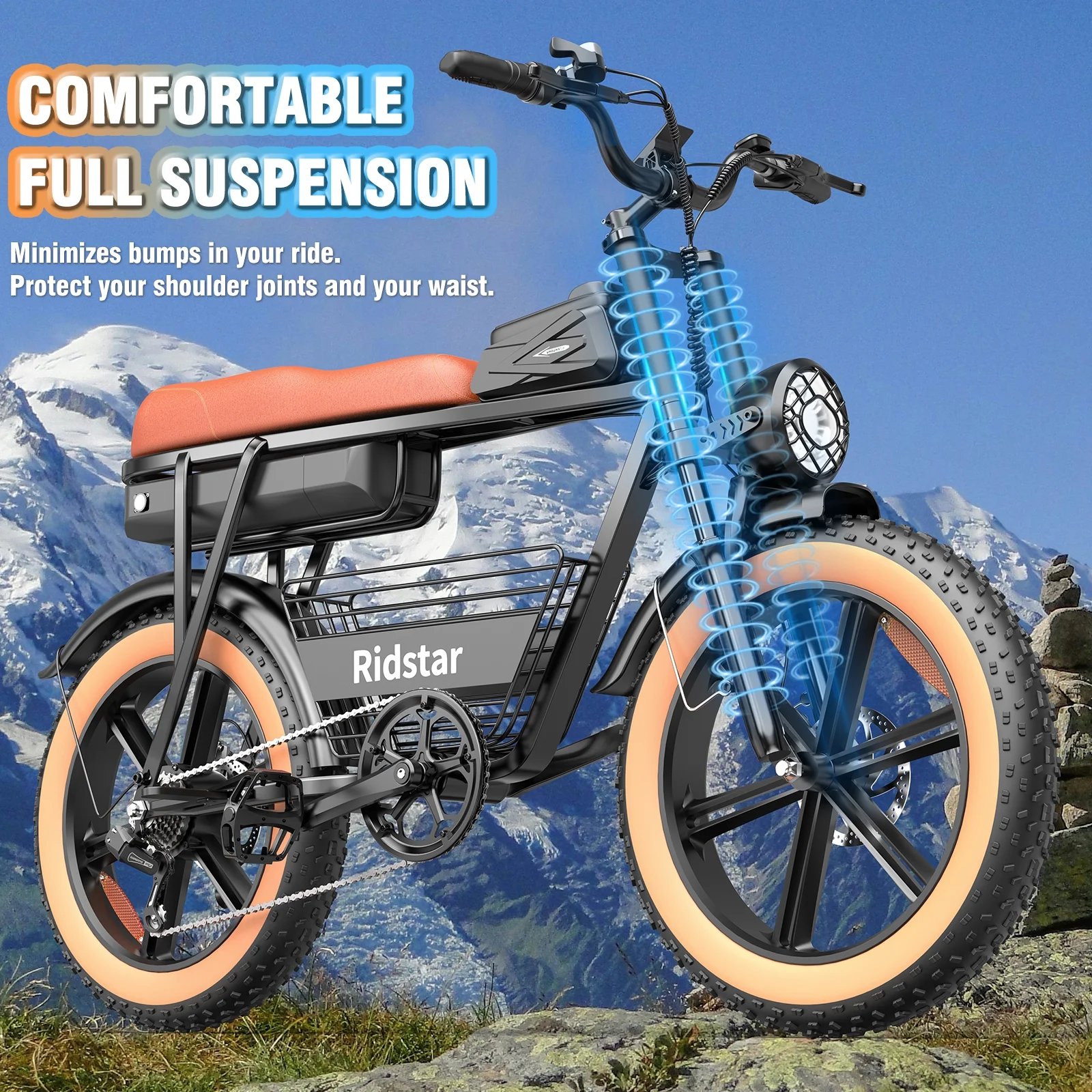 Ridstar 1500W Electric Bike for Adults,33MPH 48V 20Ah Electric Bicycle ,20