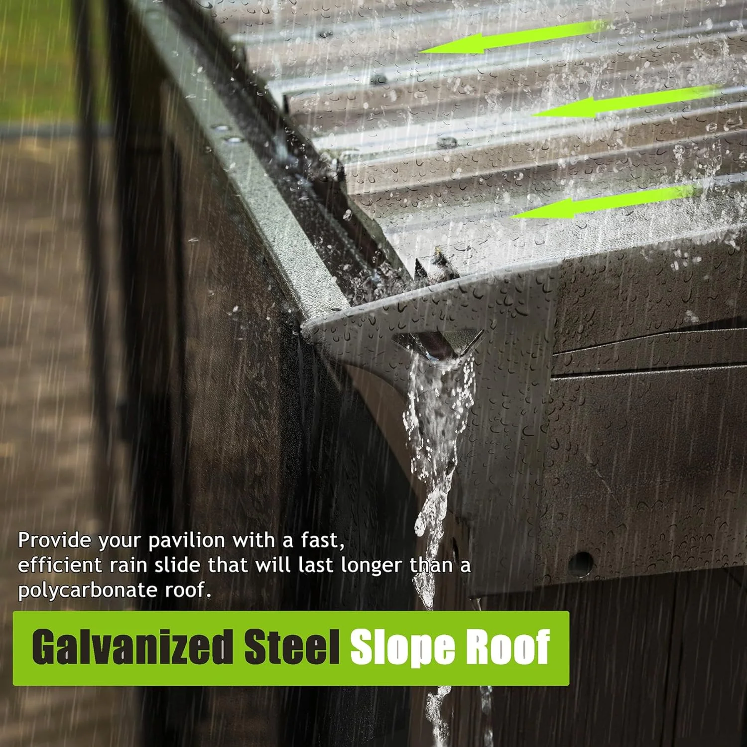 Domi Outdoor Living 10' x 12' Hardtop Lean-to Gazebo, Wall-Mounted with Galvanized Steel Roof Wall Pergola with Aluminum Frame, Curtains and Netting, for Patio, Deck, Garden, Backyard