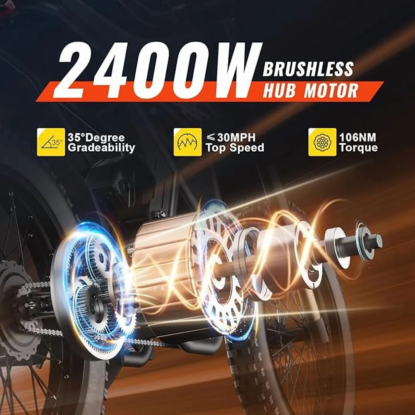 2400W Ridingtimes GT73 2400W 48V Electric Motorbike 18.2AH*2 Electric BIKE UL2849 with 25