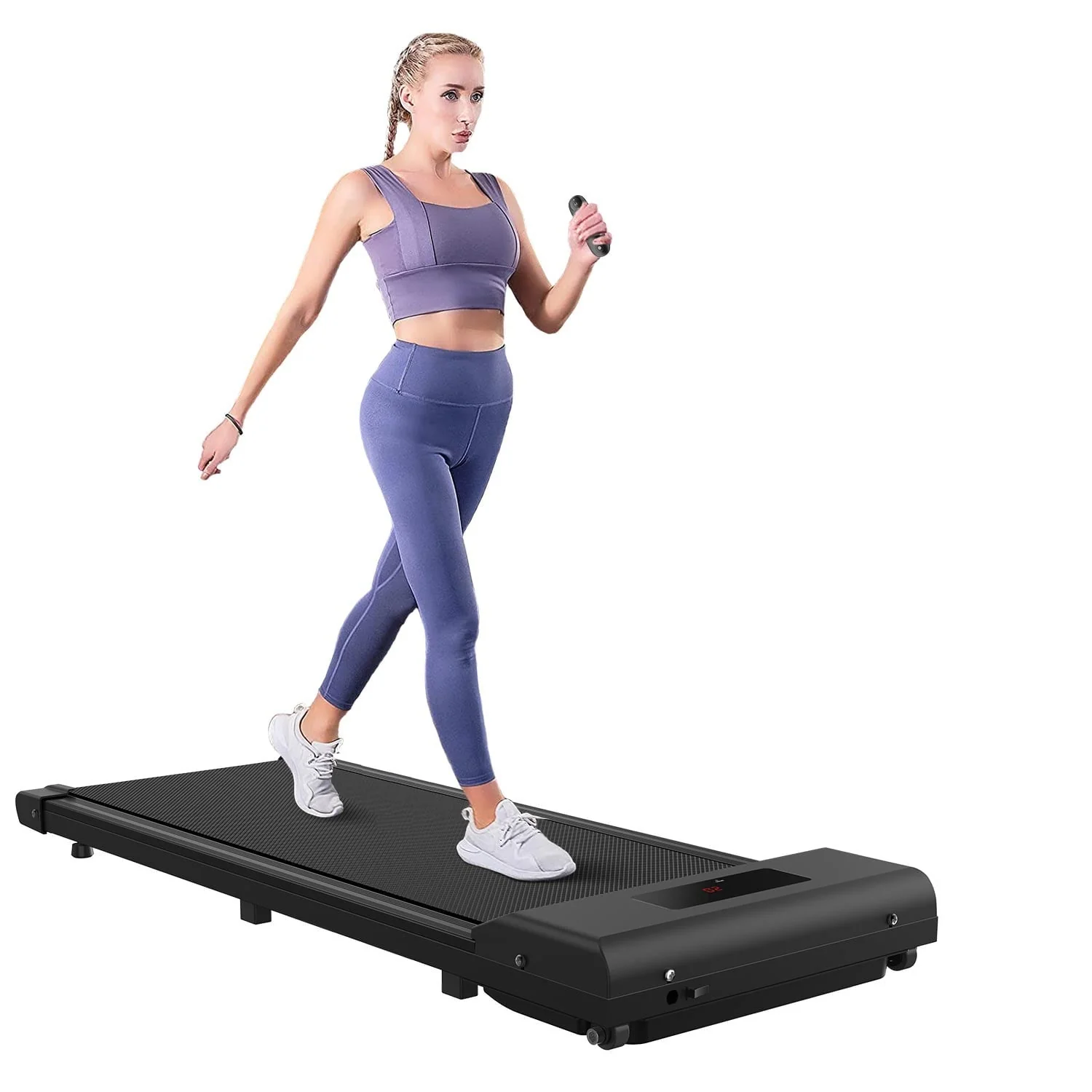 Home Fitness Code Treadmill, Under Desk Treadmill, Ultra Quiet with Remote Control, Walking Jogging for Home/Office Use (Black)