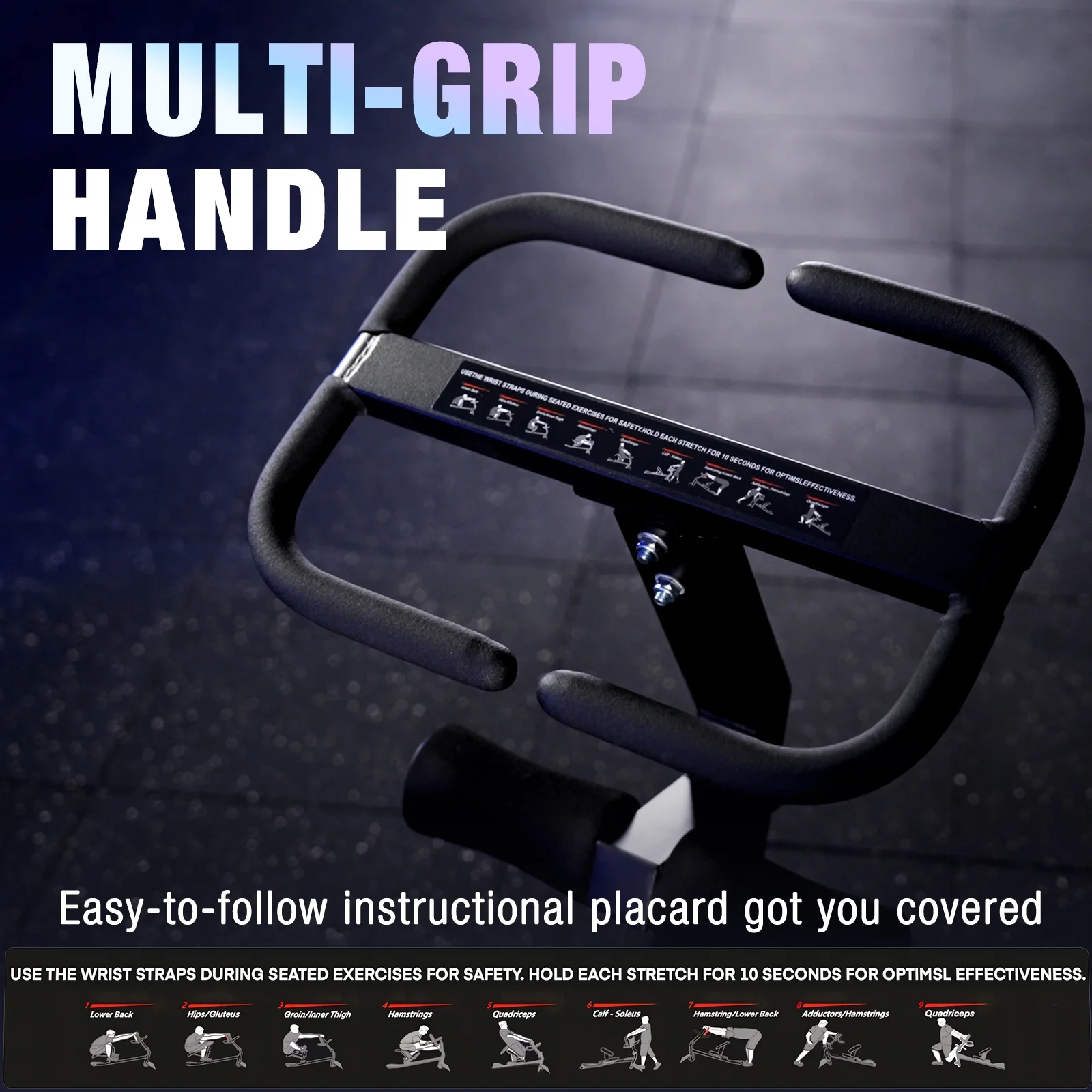 Syedee Stretch Machine, Full Body Stretching Equipment for Flexibility Training, Adjustable Leg Stretcher Machine, Lower Back Stretcher, Flexibility Trainer for Home Gym, Improve Mobility & Posture