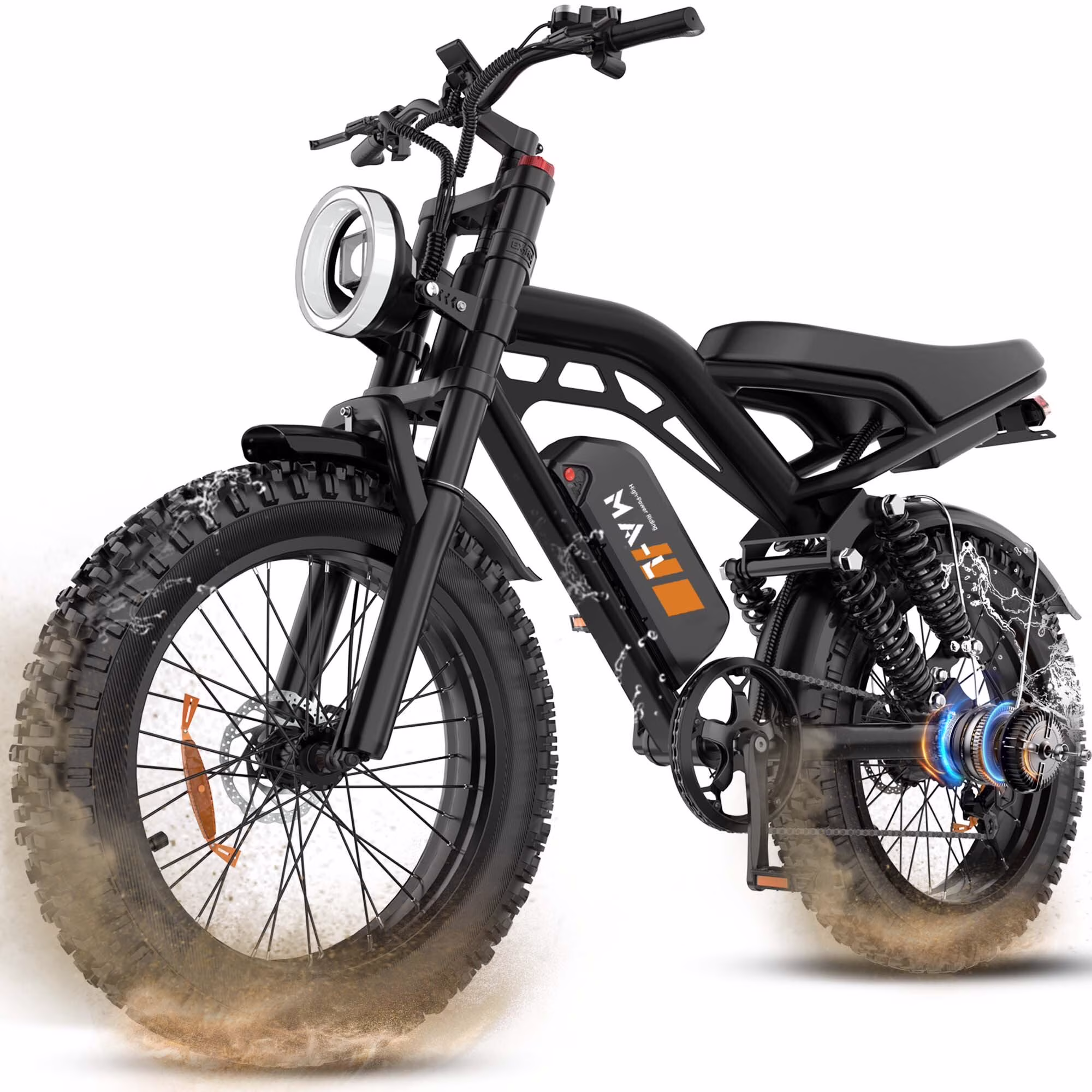 MA-L 1500W Peak Electric Bike for Adults, 48V 15Ah Battery, 20