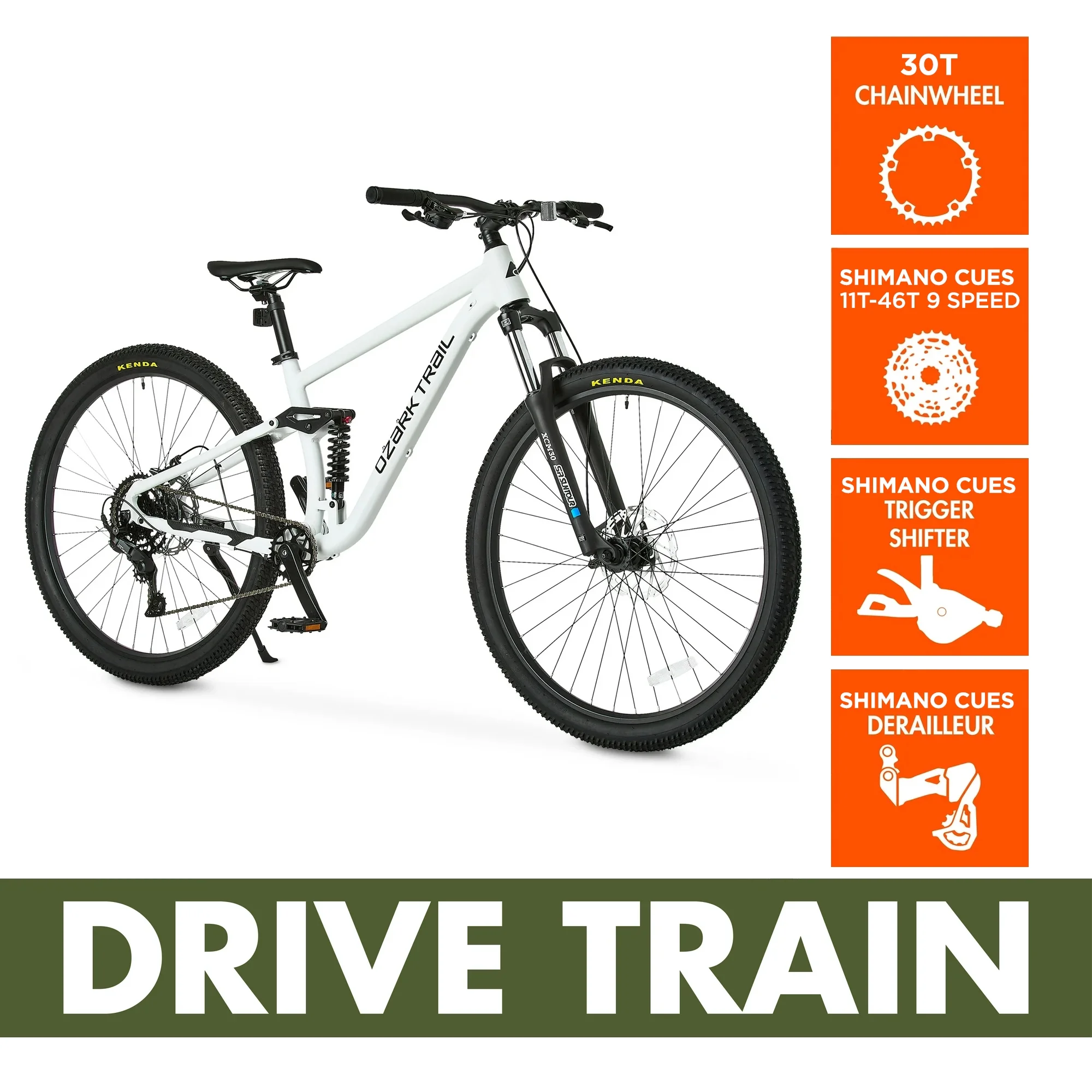 Ozark Trail FS.2 Slalom Full Suspension Mountain Bike, 29