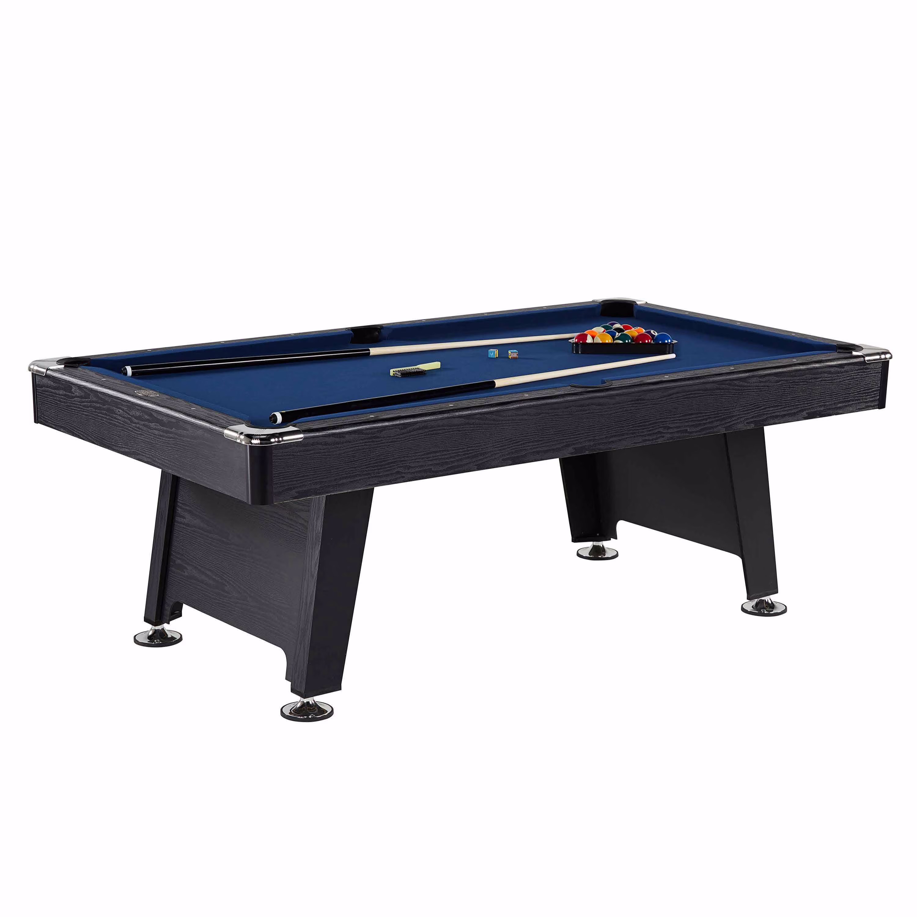 Thornton 7 ft Arcade Billiard Table with Pool Ball and Cue Stick Set (84 in x 48 in)