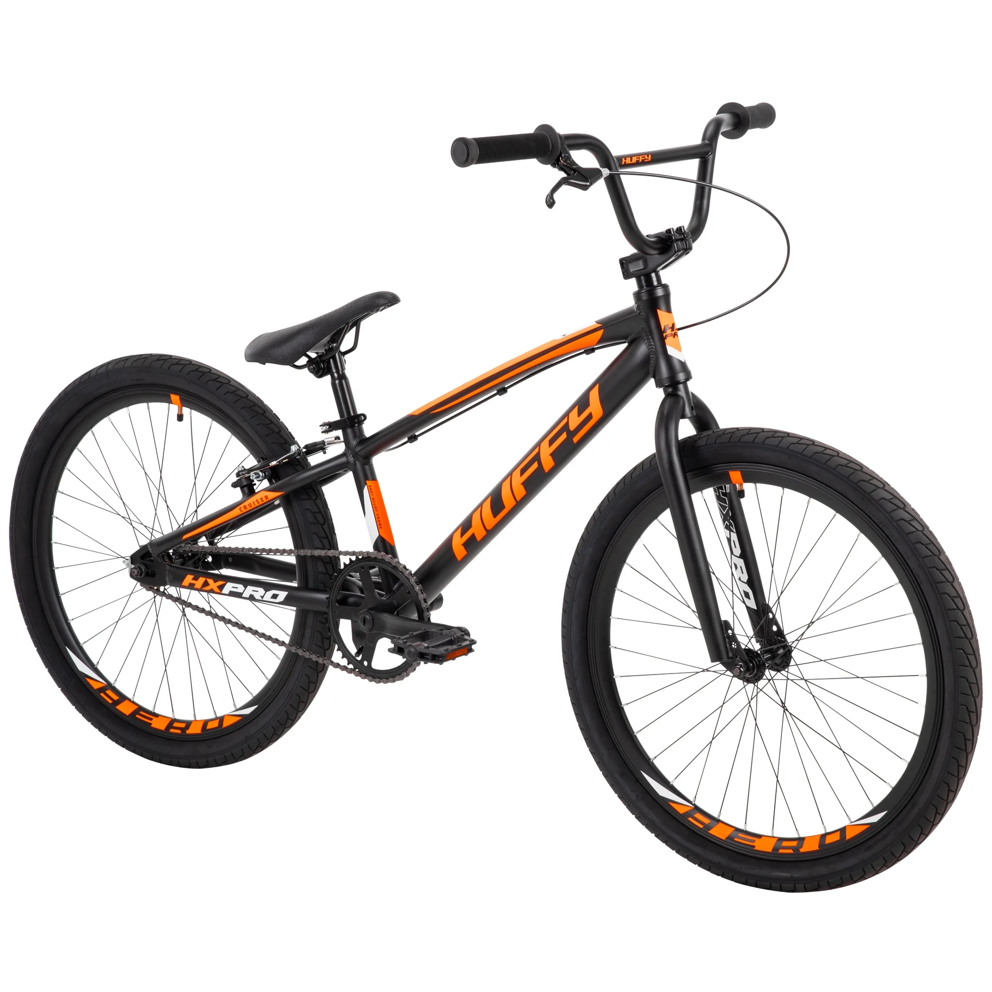 HX Pro Cruiser 24-inch Aluminum BMX Bike for Boys, Black/Orange