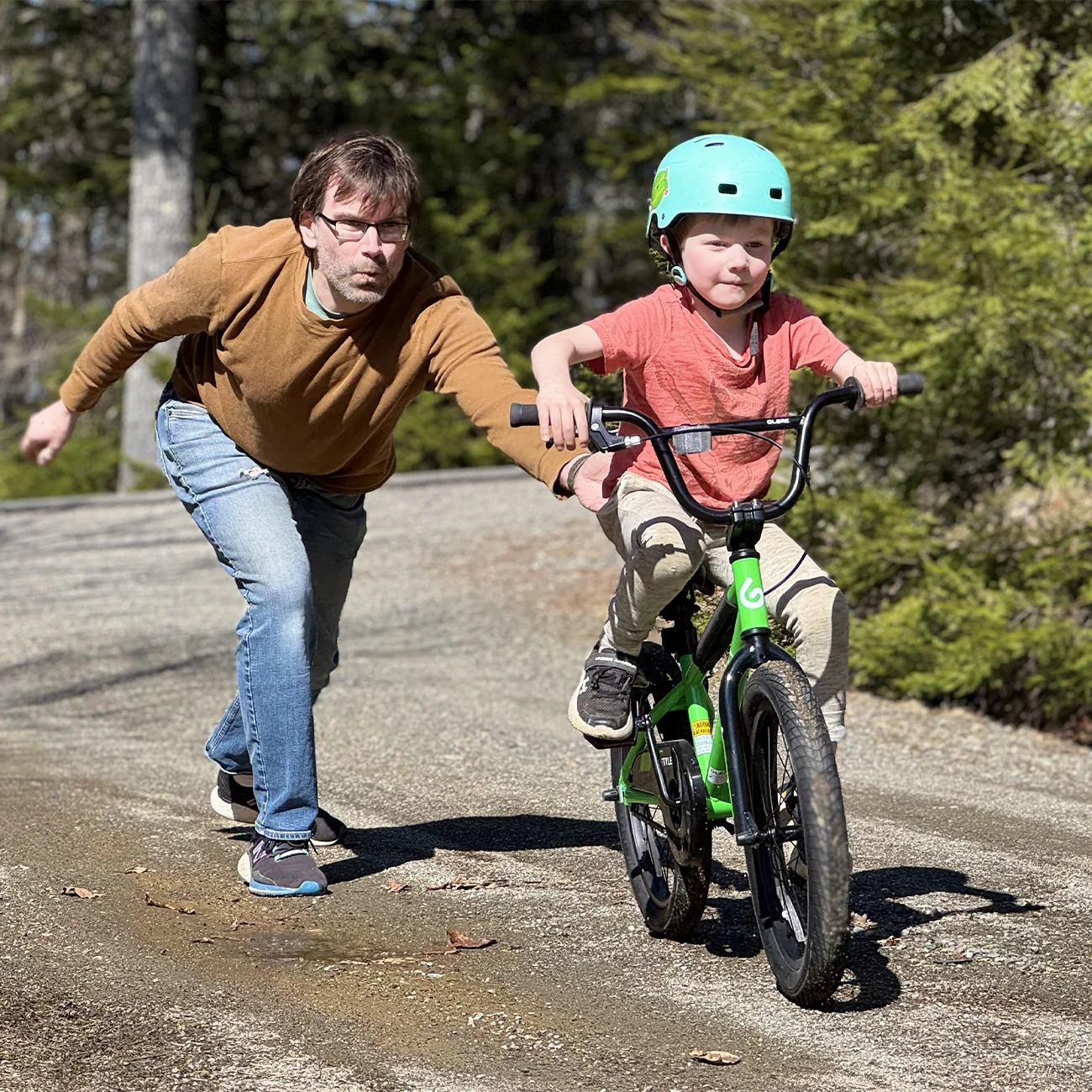 Glerc 14 Inch Little Kids Bike BMX Style Bicycle with Training Wheels Coaster Brake for 3 4 5 Years Old Boys Girls, Blue