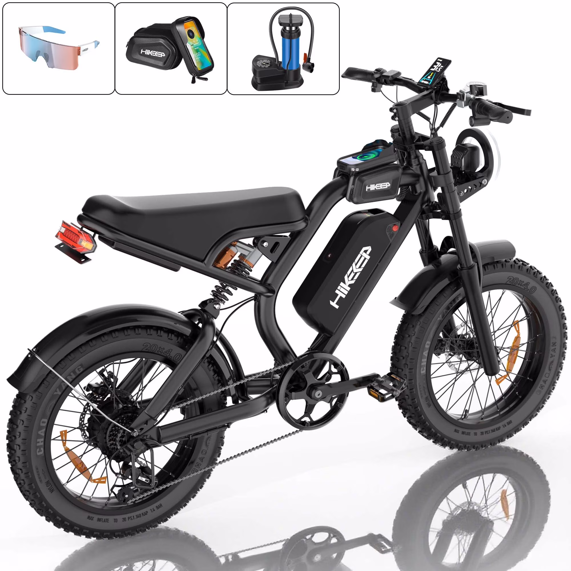 HiKeep 1500W Peak Electric Bike, 20