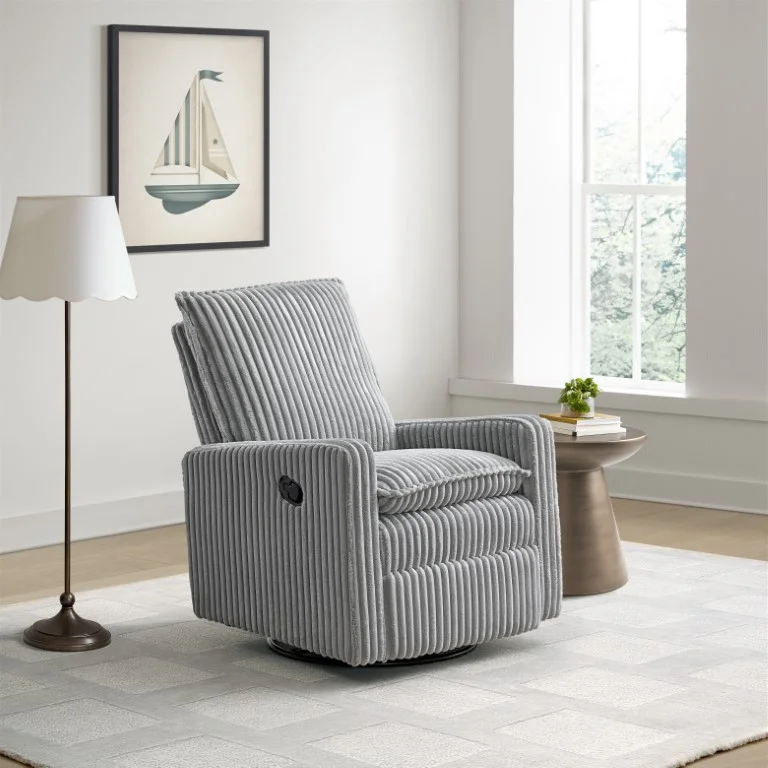 Soho Baby Coventry Glider Recliner Boucle White