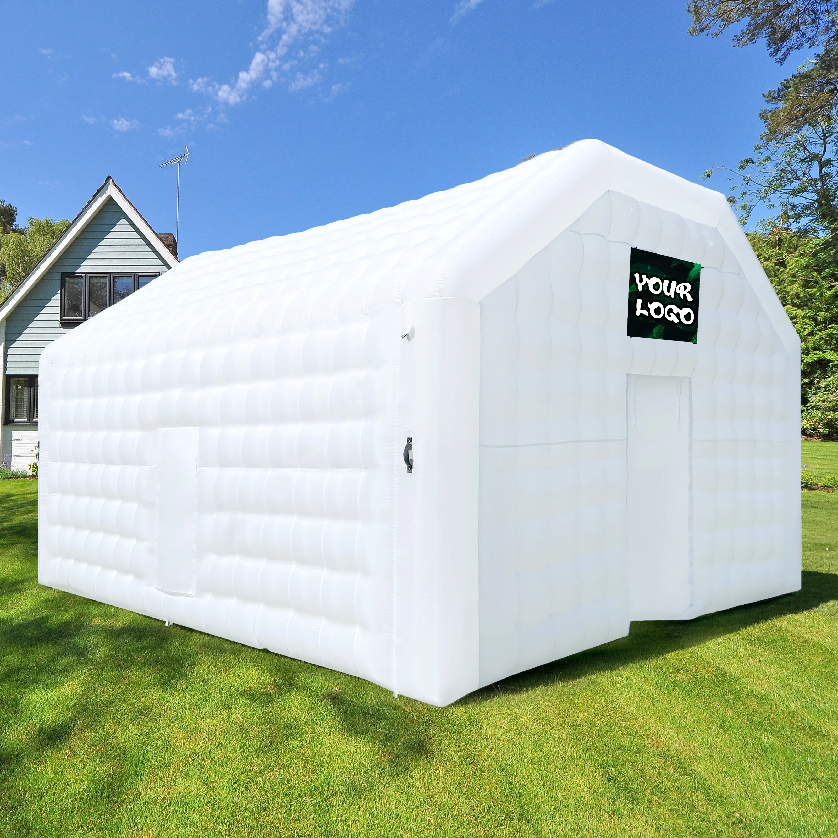 WARSUN 60 Person Large inflatable Party Tent with Disco Cube