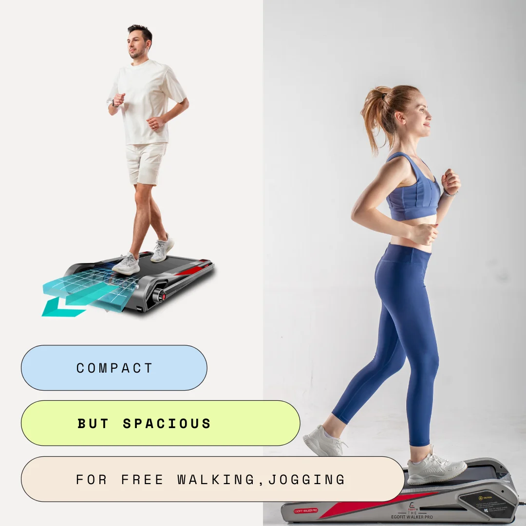 Egofit Walker Pro Smallest Under Desk Electric Walking Treadmill for Home 2.0HP 5° Incline