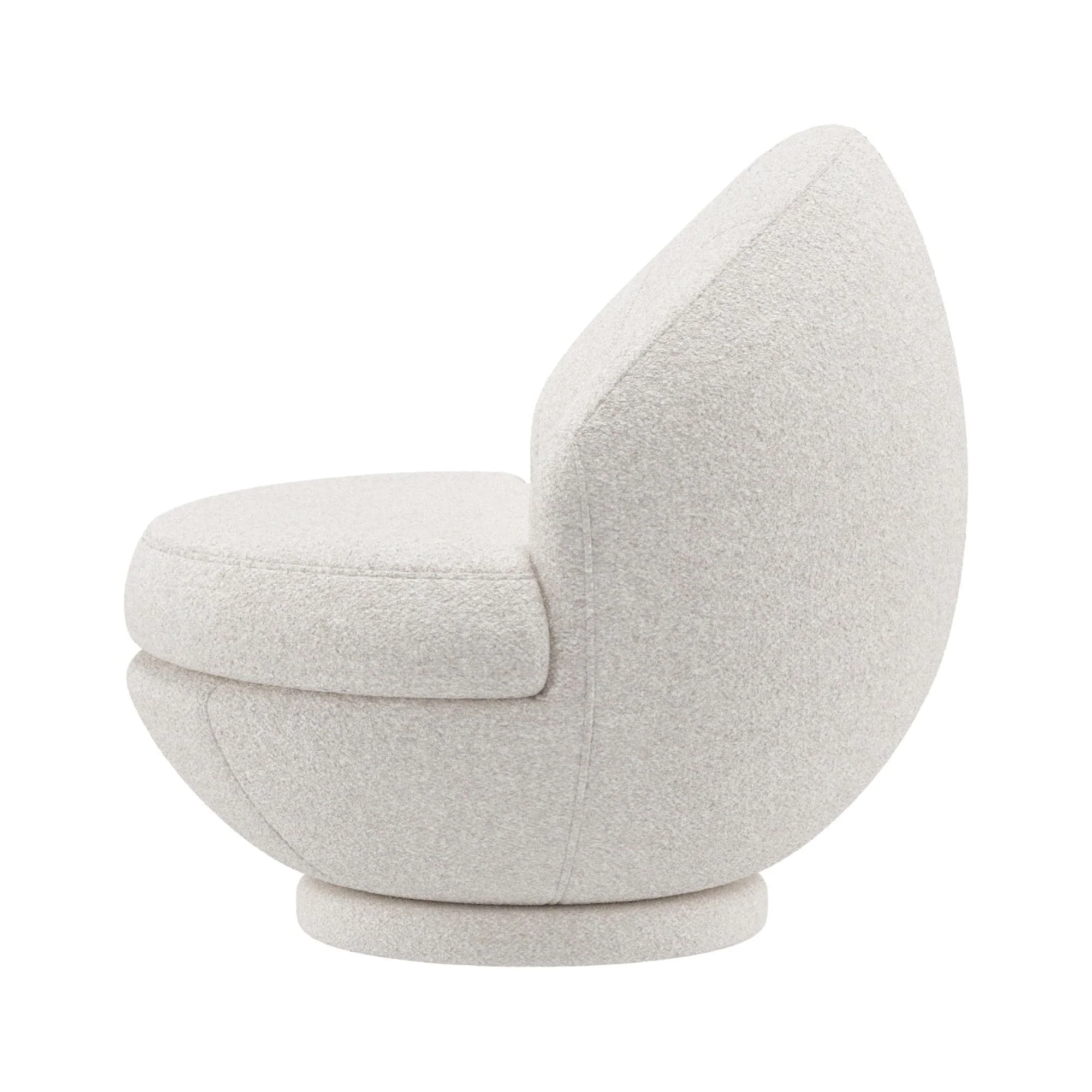 Hillsdale Boulder Upholstered Swivel Storage Chair, Ash White