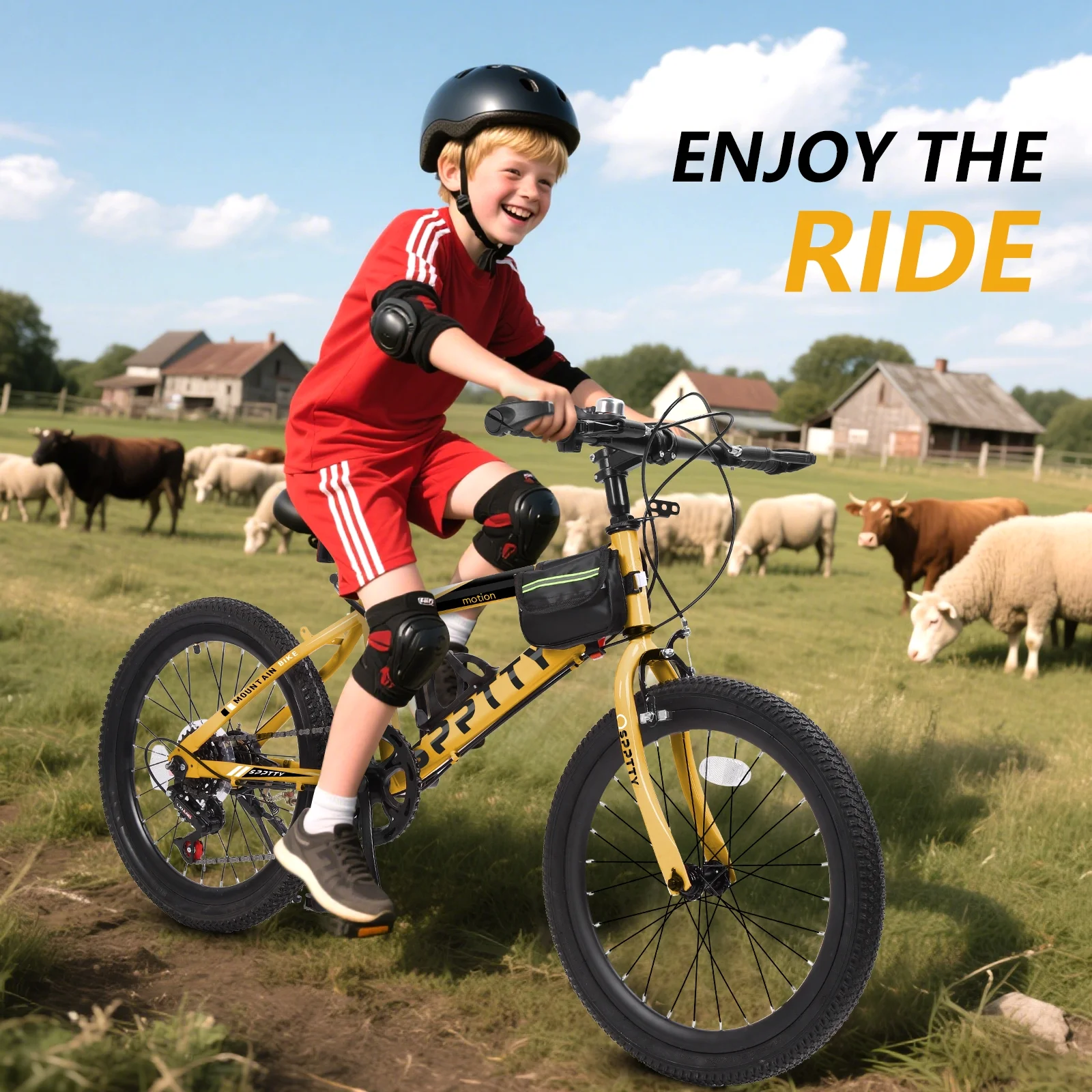 SPPTTY 20-24 inch Bike,6-Speed Mountain Bike for Men Women Boys Girls,Comfort Saddle,Blue