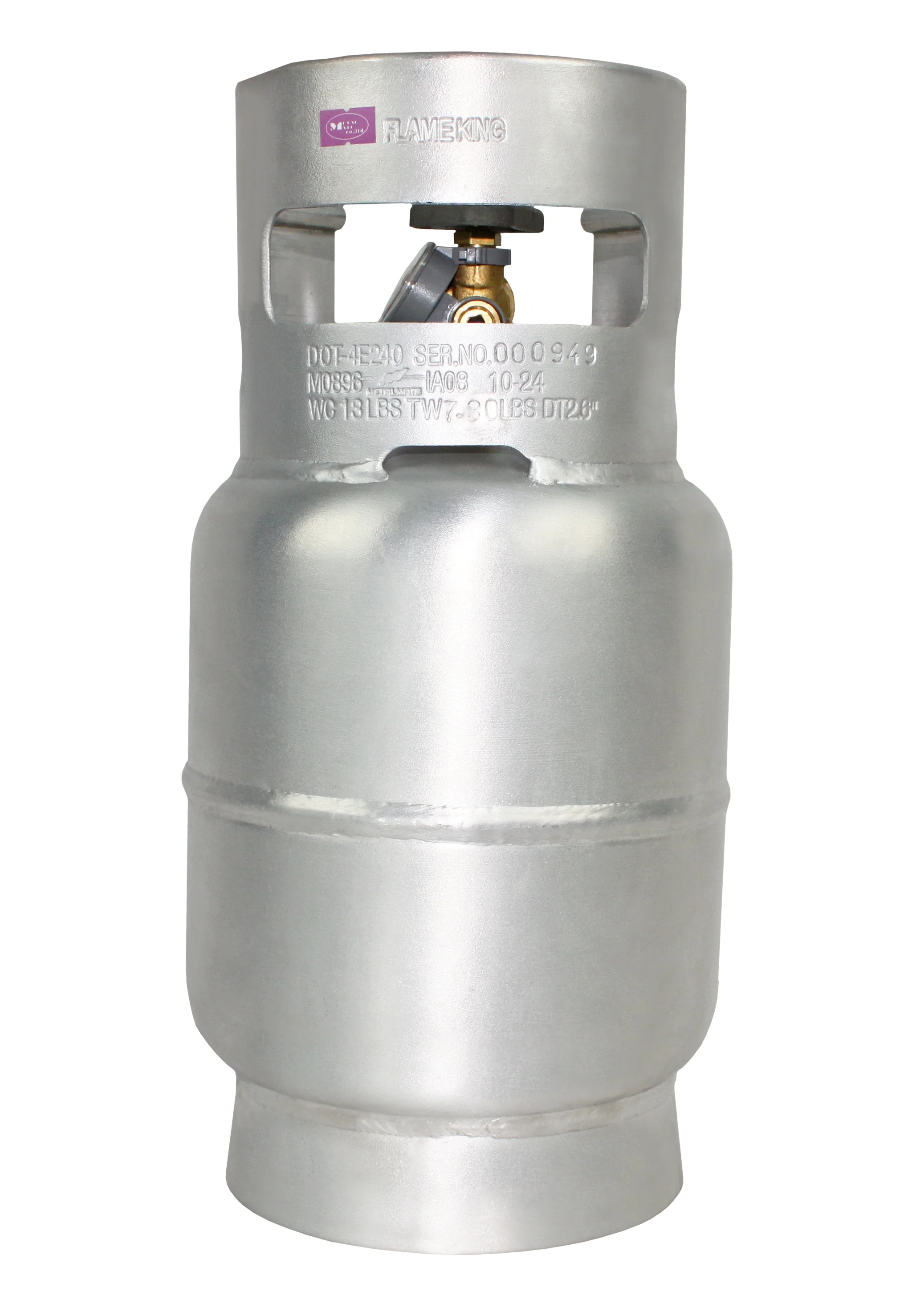 Flame King 5LB Aluminum Propane Tank with Gauge & OPD Valve, Corrosion-Resistant and Rust-Free