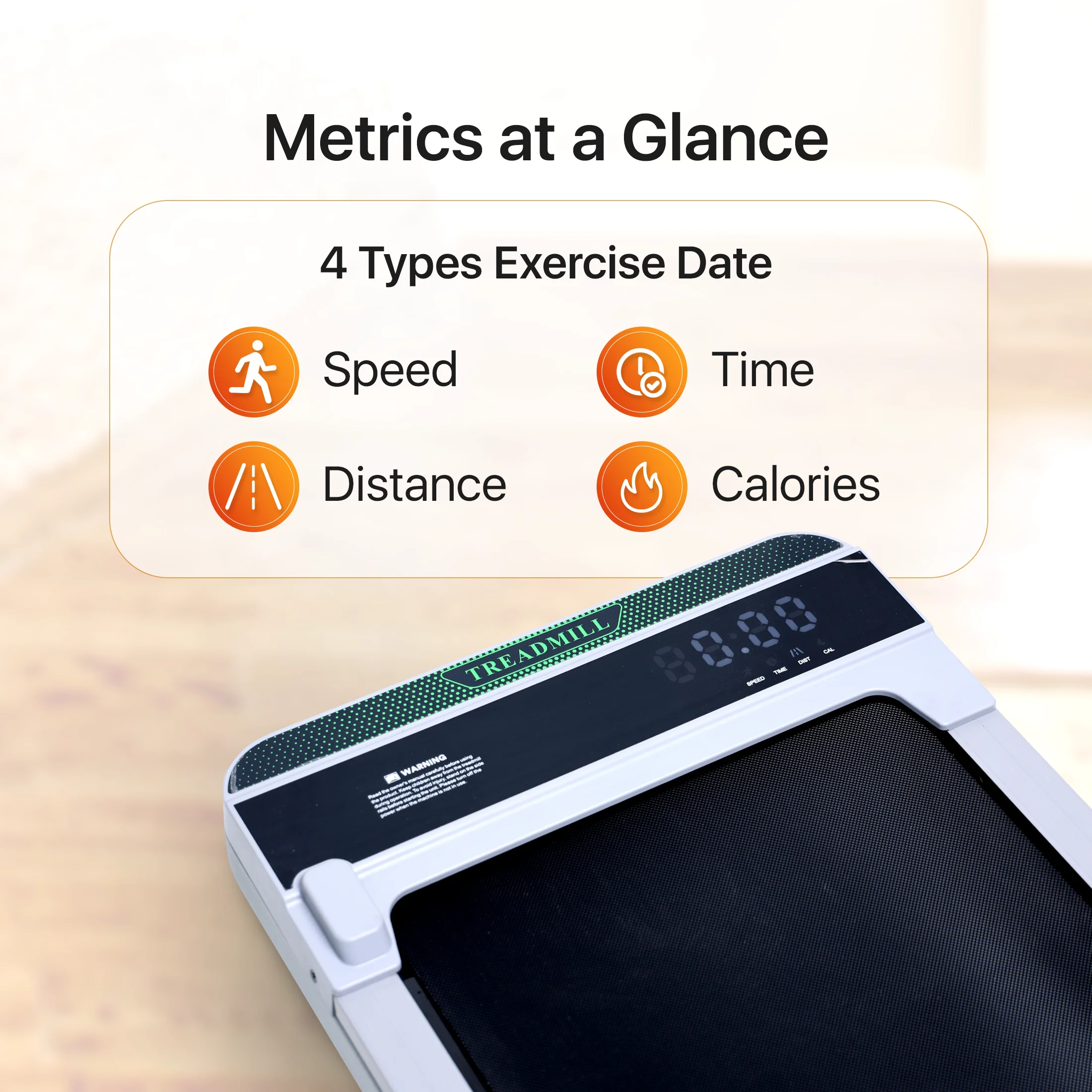 Cardio Flex Folding Treadmill Running Machine Dual Display Screen, 220 lbs. Capacity