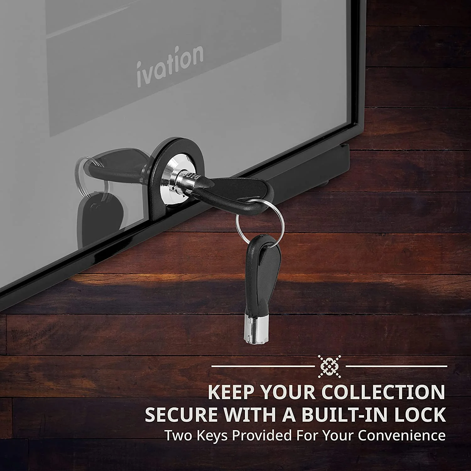 Ivation 14-Bottle Wine Cooler, Freestanding Beverage Cooler with Lock, Black