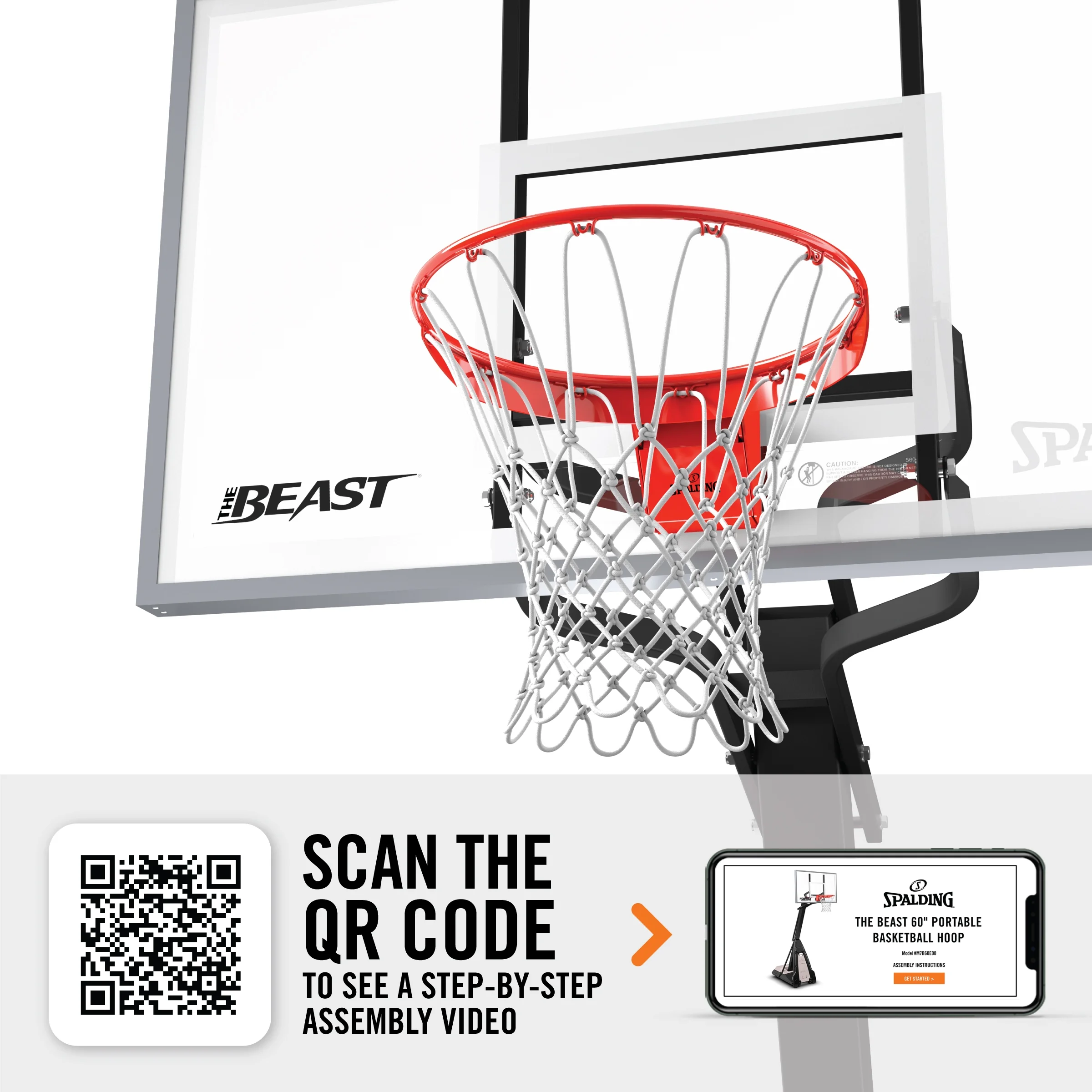 Spalding the Beast 7.5ft - 10ft Adjustable Height 60