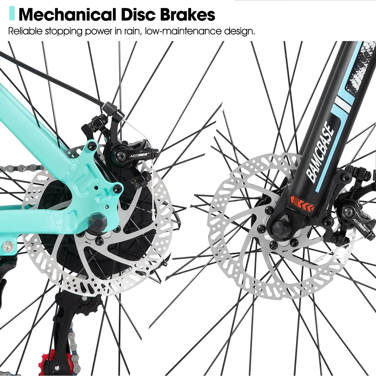 HILAND 26 Inch Mountain Bike, Mens and Womens Aluminum Frame MTB with 21 Speeds, Dis Brake, Hardtail Bicycle for Adults