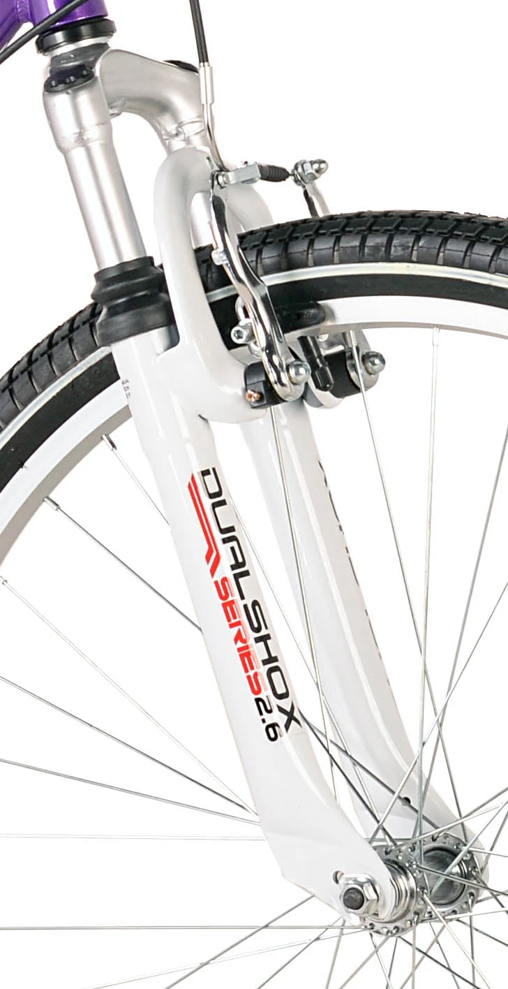 Kent Bicycle 26 In. Avalon Comfort Women's Full Suspension Hybrid Bike, Purple